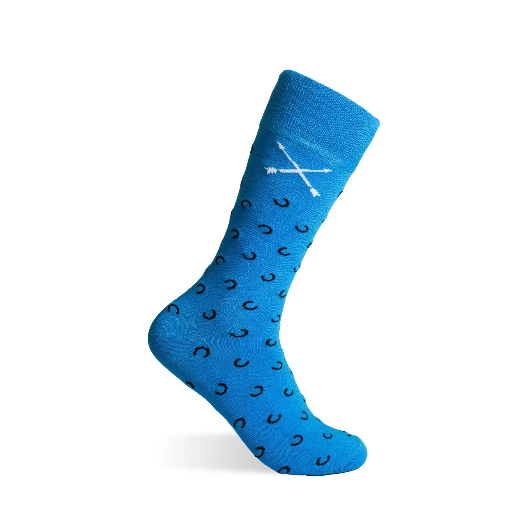 The Penchins - A Sky Blue Sock with Black Horseshoes sold by Southern Scholar product image thumbnail 2