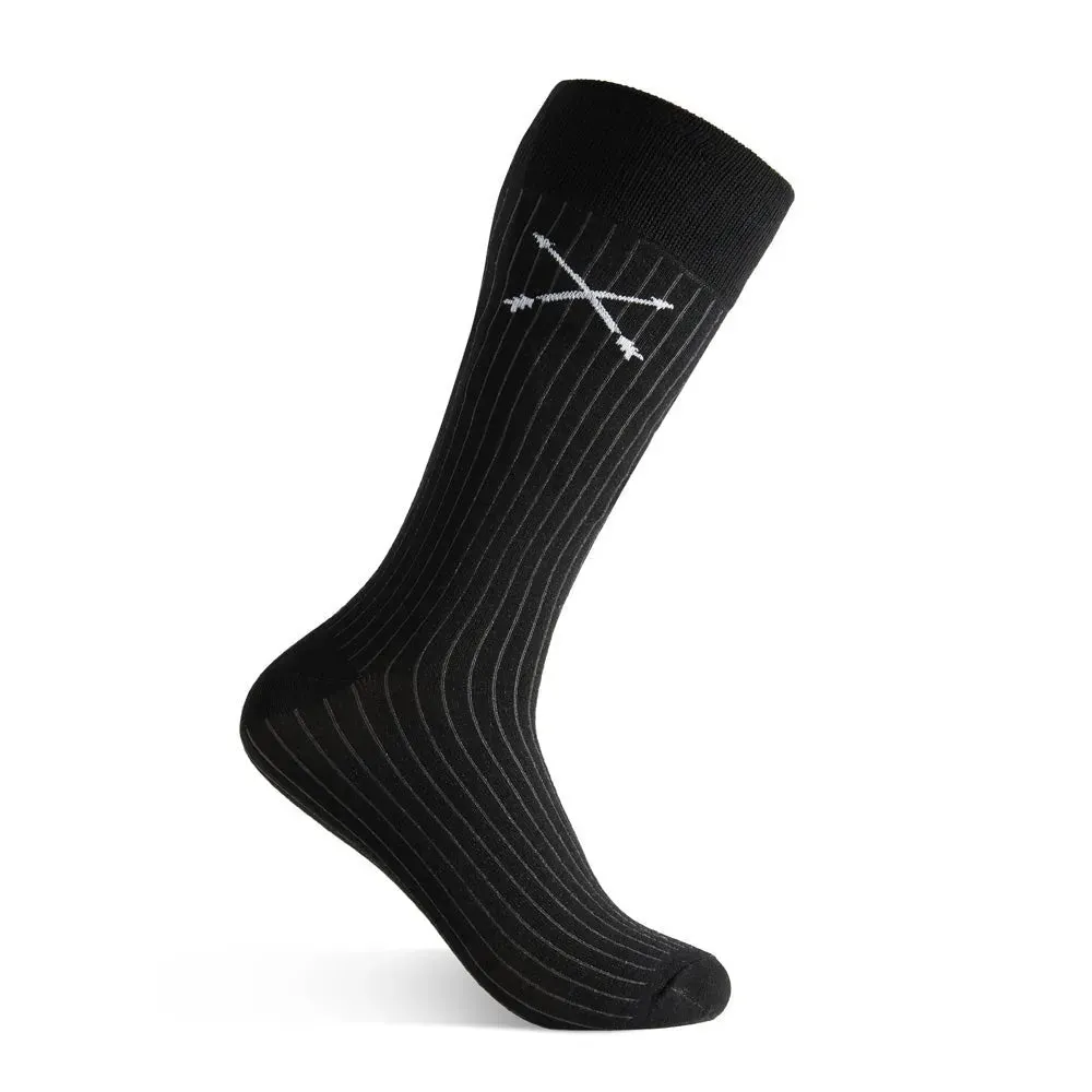 Black Ribbed Solid - A Black Sock with Charcoal Ribs sold by Southern Scholar product image thumbnail 2