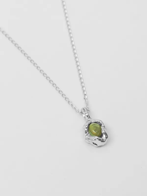 Edith Necklace in Peridot and Sterling Silver sold by Wolf Circus