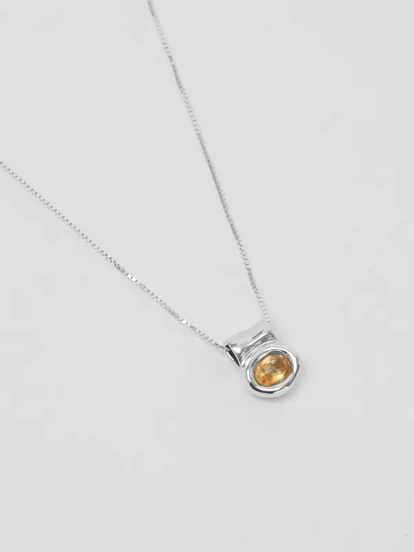 Cora Necklace in Citrine and Sterling Silver sold by Wolf Circus