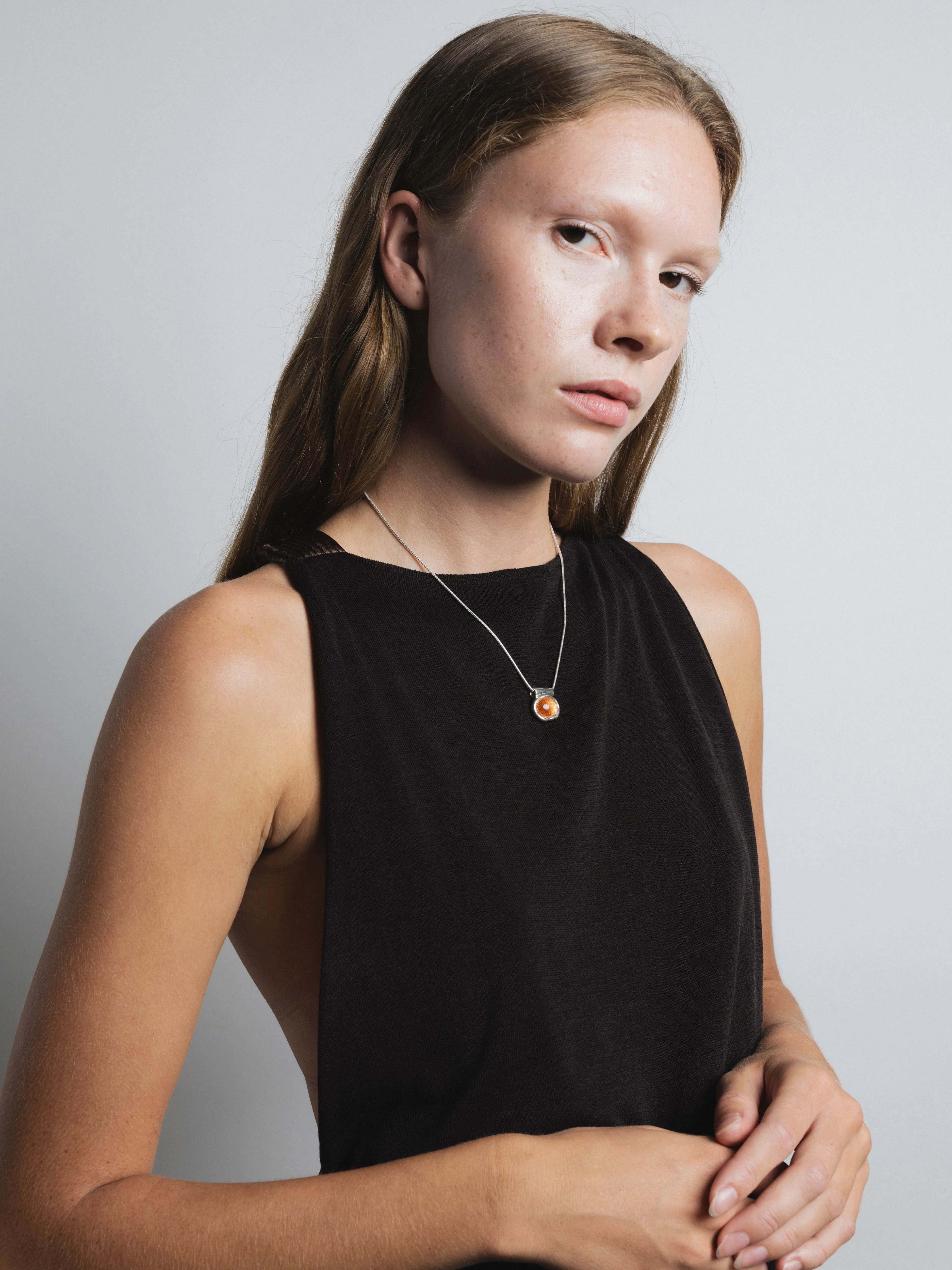 Imogen Necklace in Sunstone and Sterling Silver sold by Wolf Circus product image thumbnail 3