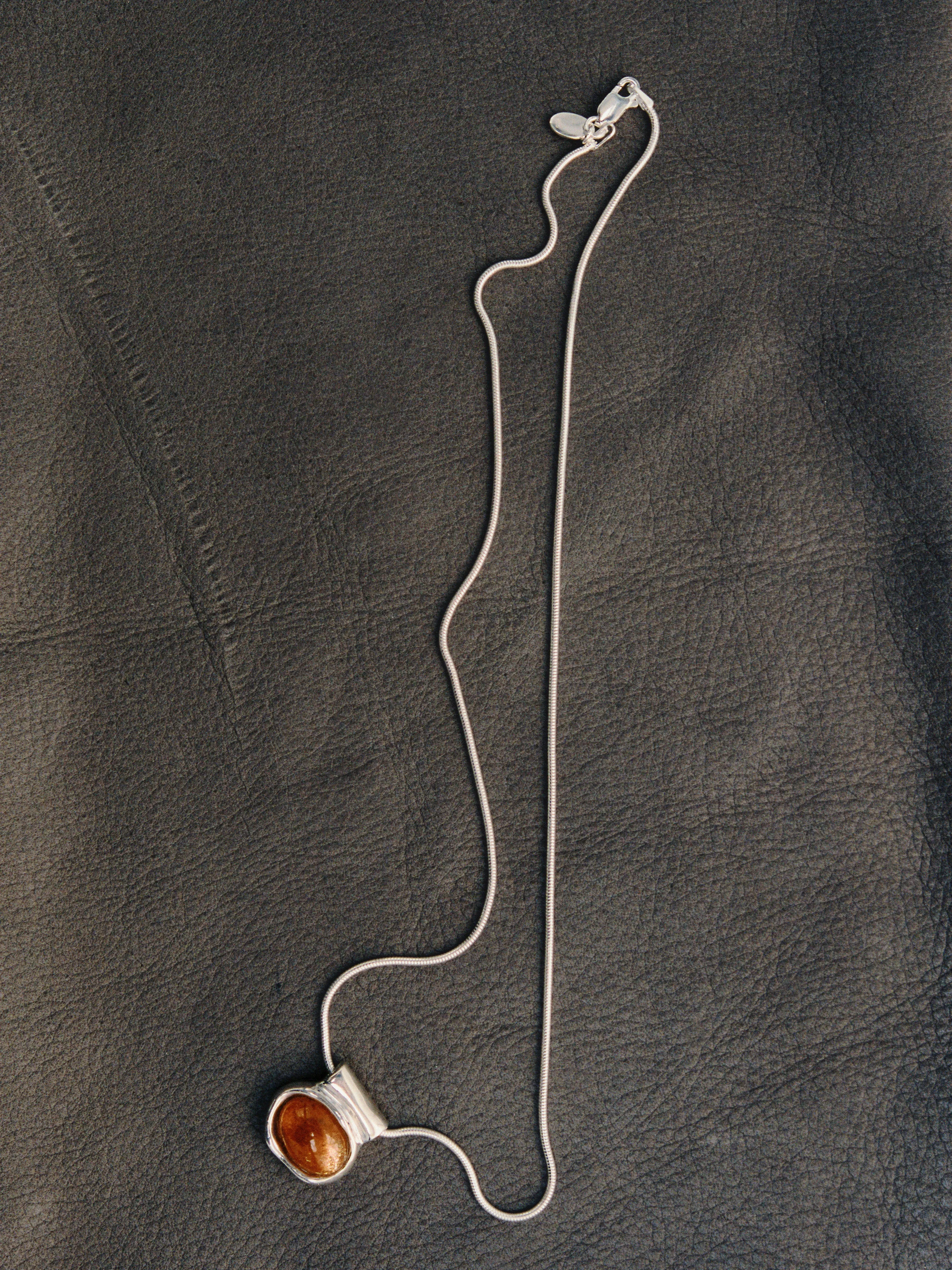 Imogen Necklace in Sunstone and Sterling Silver sold by Wolf Circus product image thumbnail 2