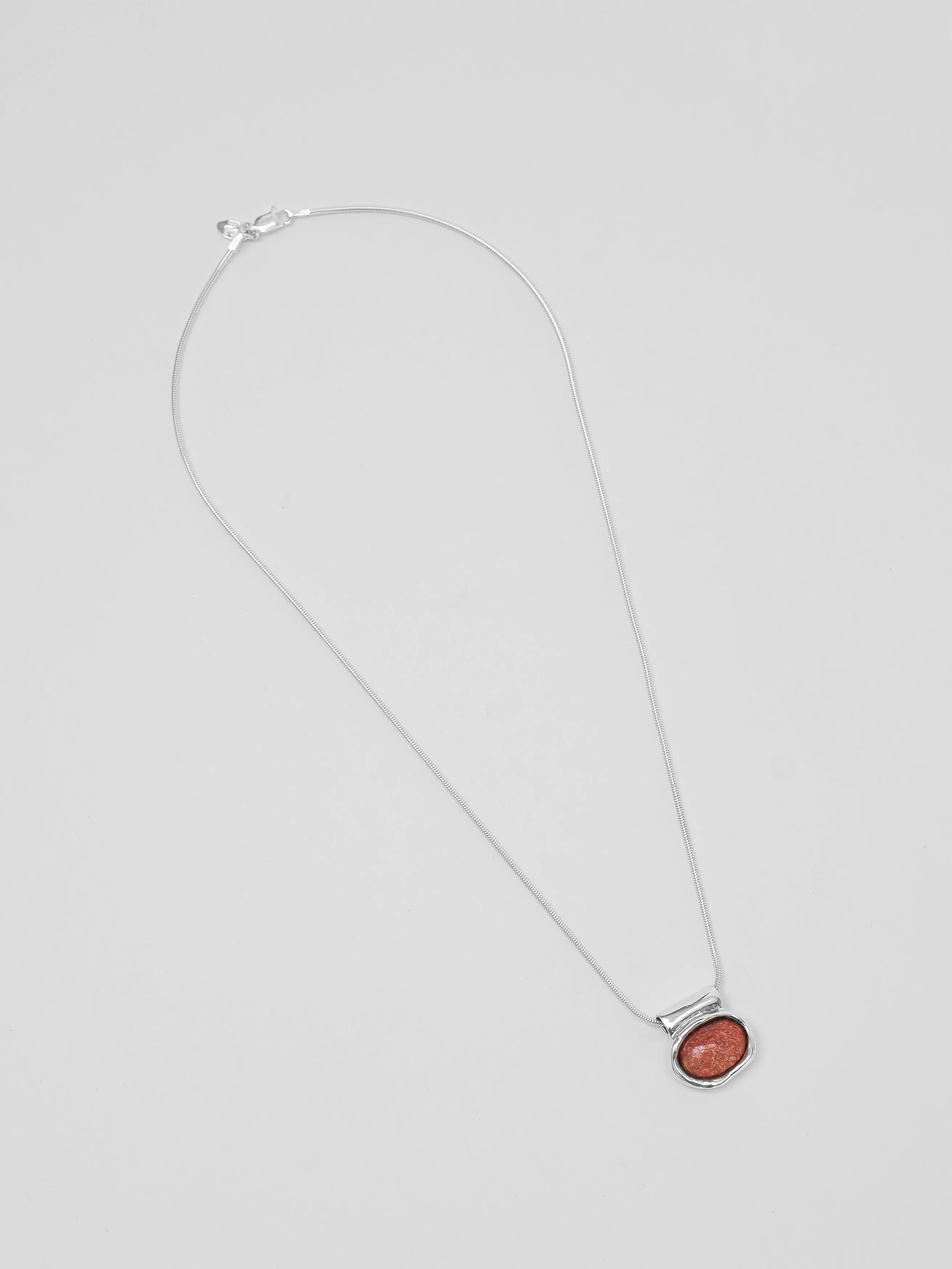 Imogen Necklace in Sunstone and Sterling Silver sold by Wolf Circus