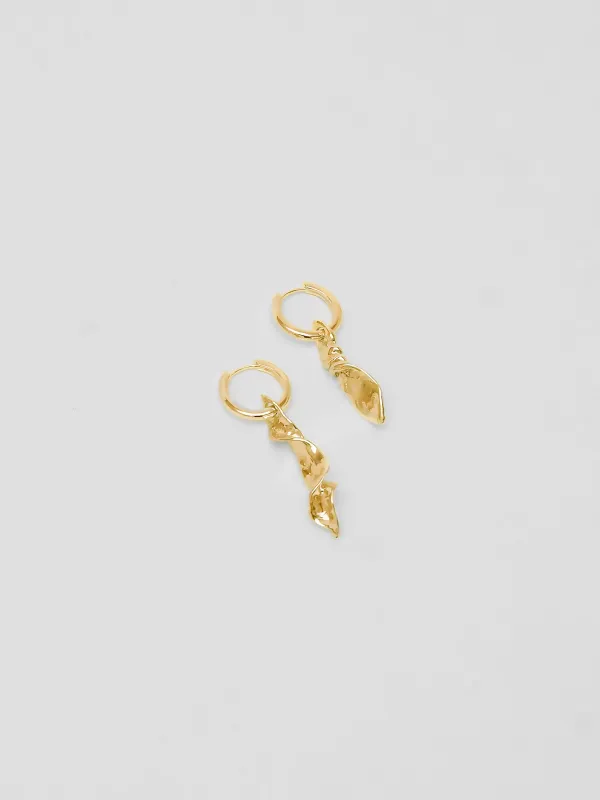 Tidal Hoop Earrings in Gold (Sample) sold by Wolf Circus