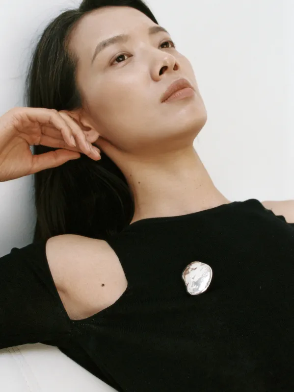 Bean Brooch in Silver made by Wolf Circus