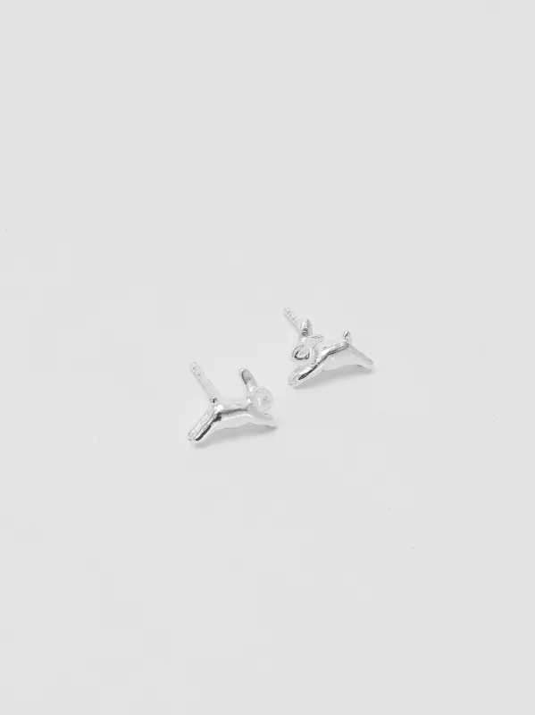Bunny Stud Earring in Sterling Silver sold by Wolf Circus