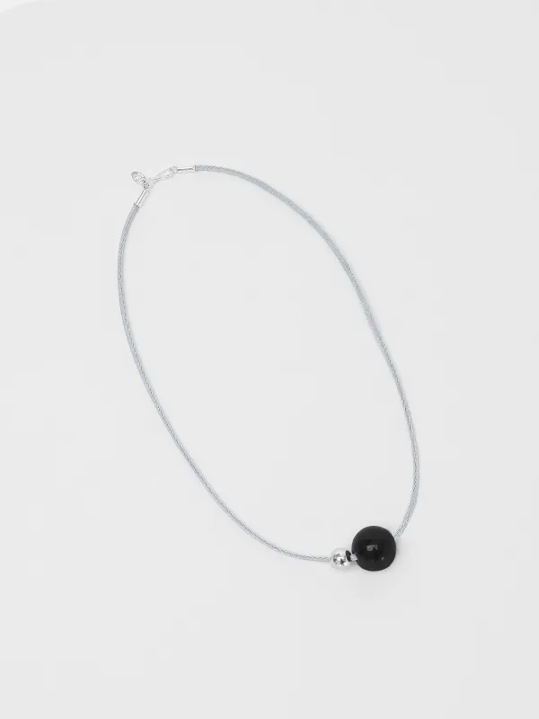 Leigh Necklace in Onyx and Sterling Silver (Sample) sold by Wolf Circus