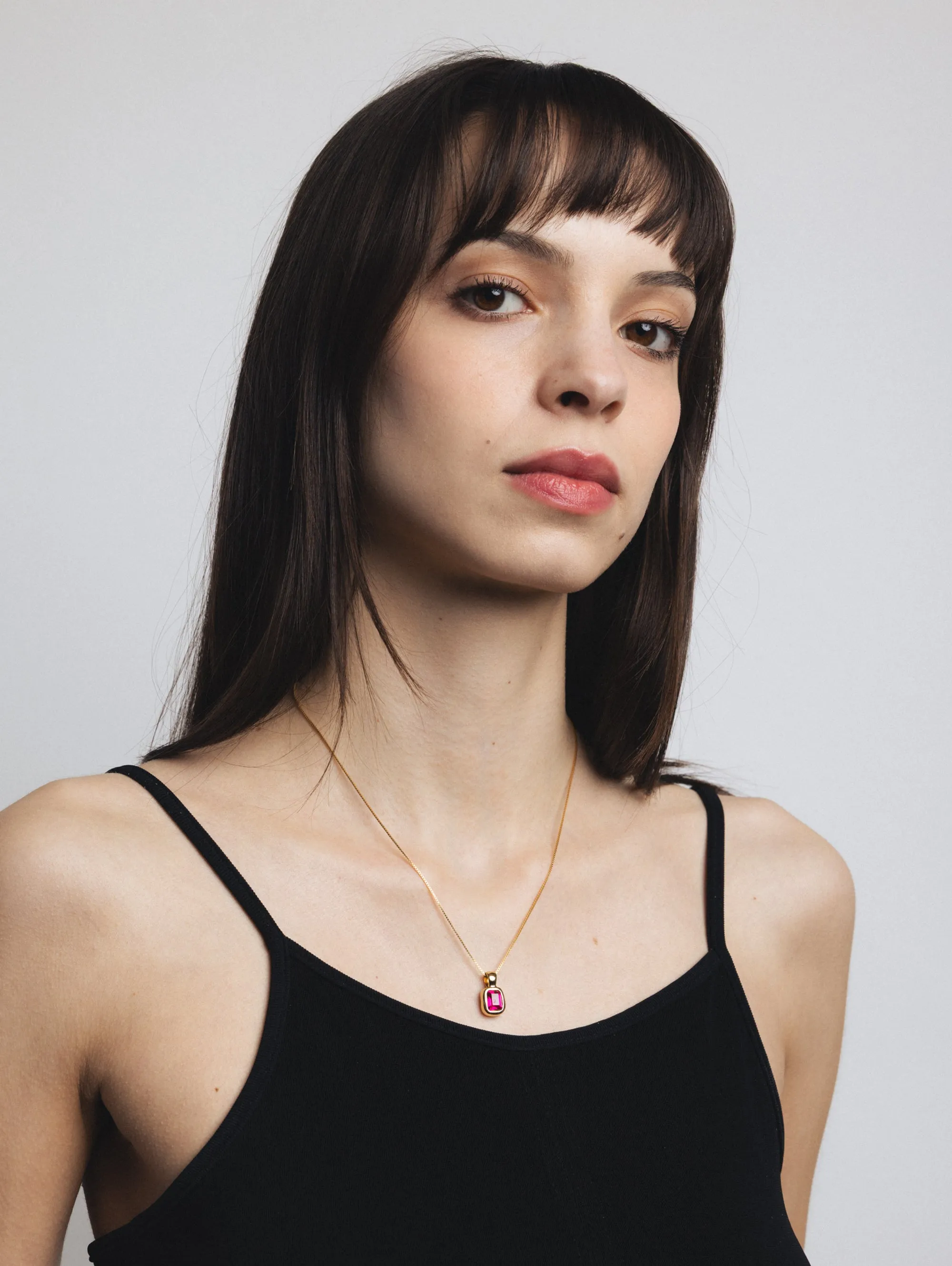 Freya Necklace in Pink Ruby and Gold (Sample) sold by Wolf Circus product image thumbnail 3