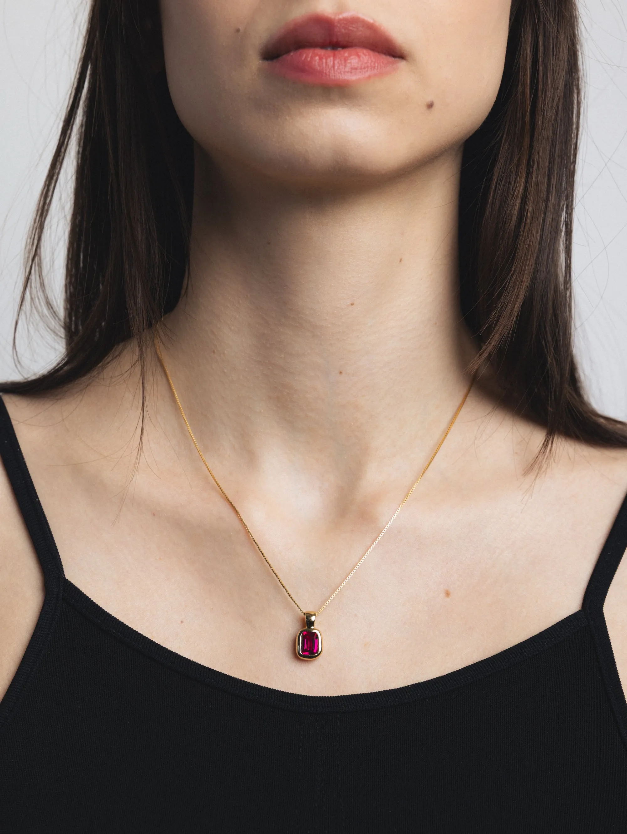 Freya Necklace in Pink Ruby and Gold (Sample) sold by Wolf Circus product image thumbnail 2