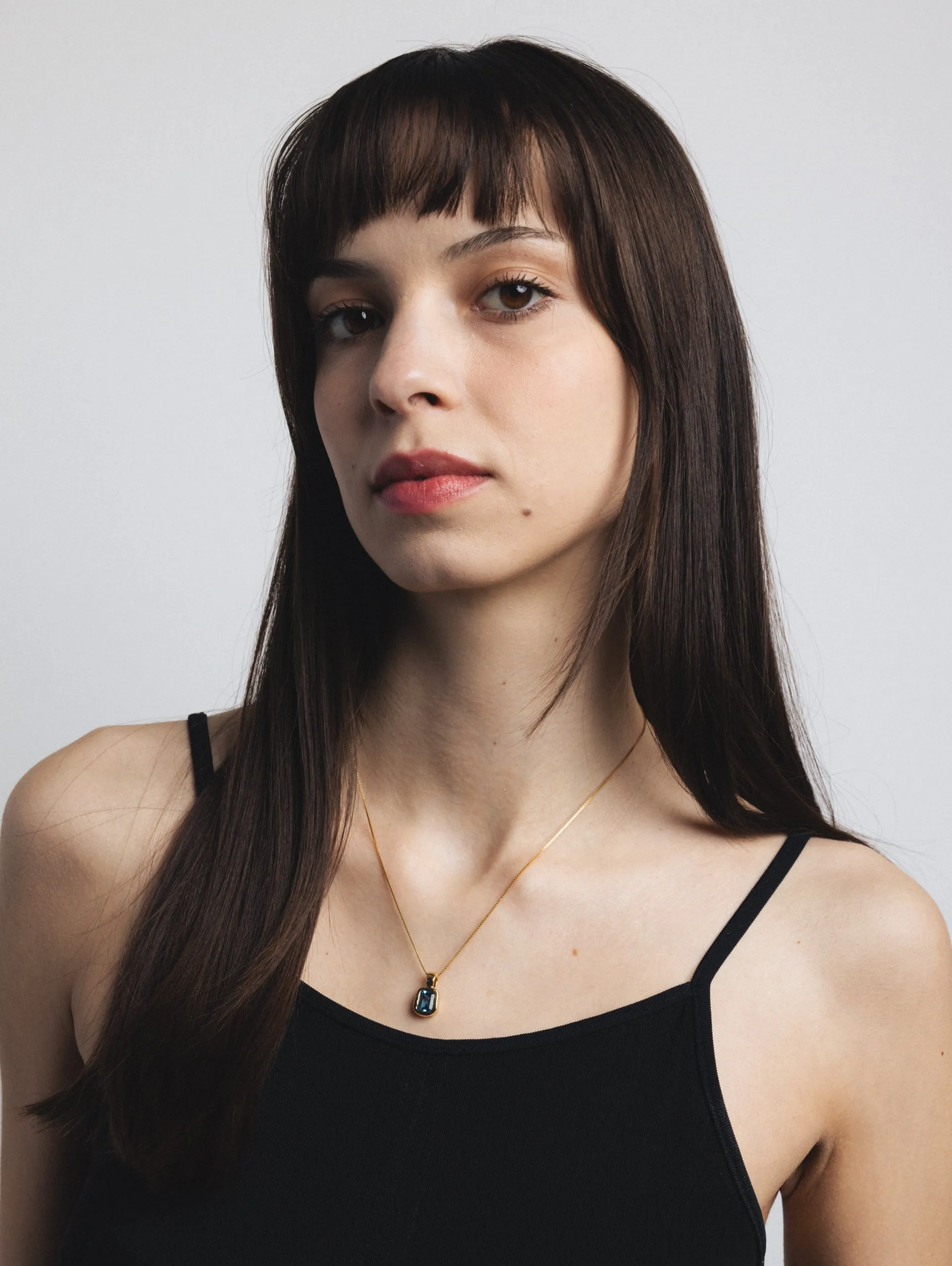 Freya Necklace in Blue Topaz and Gold (Sample) sold by Wolf Circus product image thumbnail 3