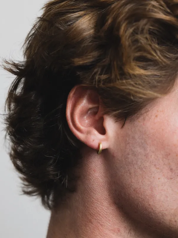 Huggie Hoops in Gold sold by Wolf Circus