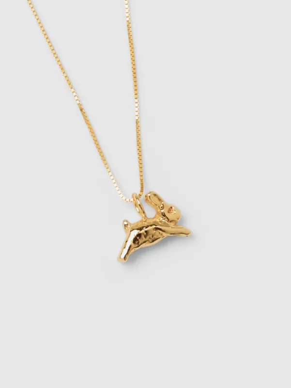 Bunny Charm Necklace in Gold made by Wolf Circus