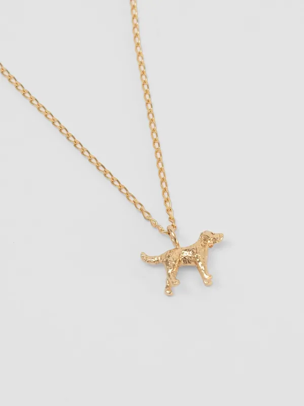 Dog Charm Necklace in Gold made by Wolf Circus
