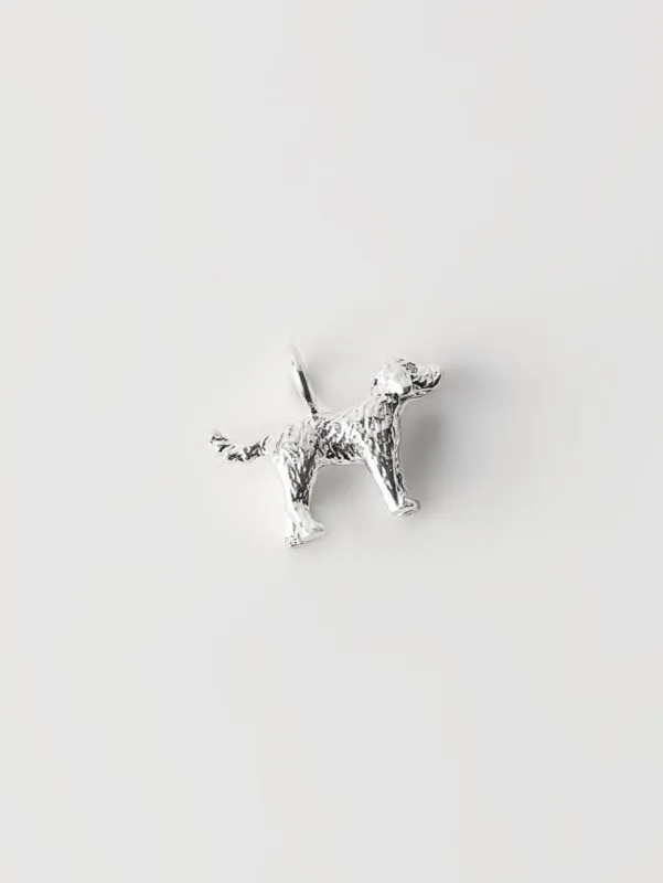 Dog Charm in Sterling Silver made by Wolf Circus