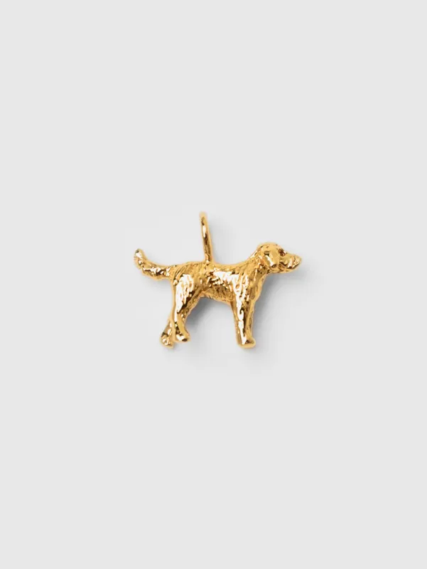 Dog Charm in Gold made by Wolf Circus