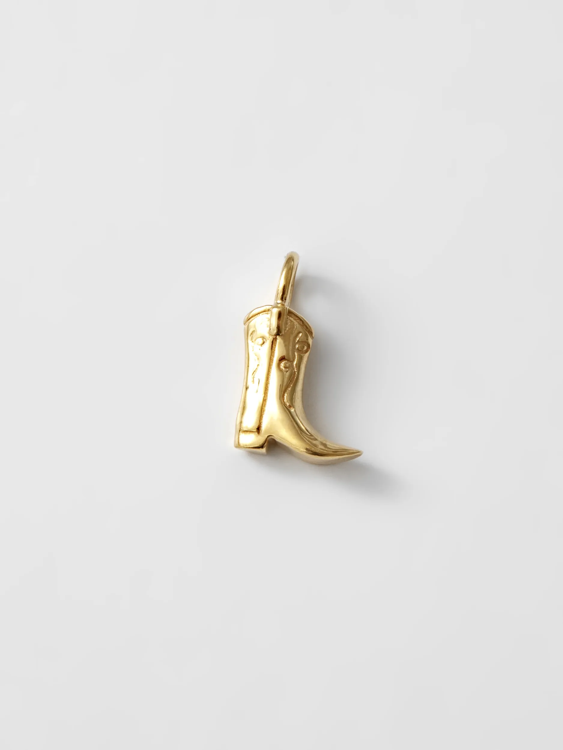 Mini Cowboy Boot Charm in Gold (Sample) sold by Wolf Circus
