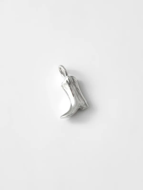 Mini Cowboy Boot Charm in Sterling Silver made by Wolf Circus