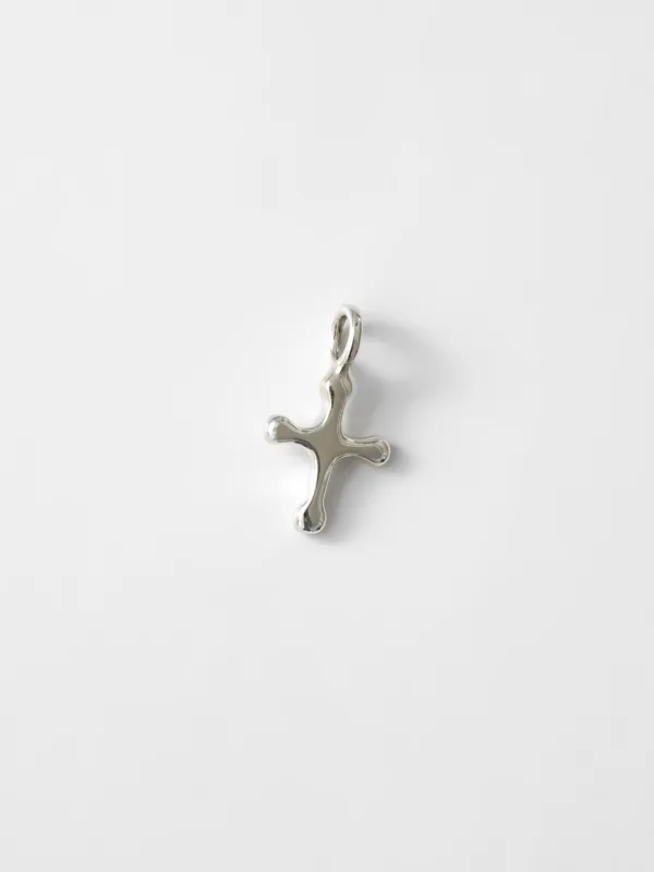 Mini Cross Charm in Sterling Silver made by Wolf Circus
