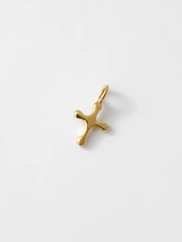 Mini Cross Charm in Gold made by Wolf Circus
