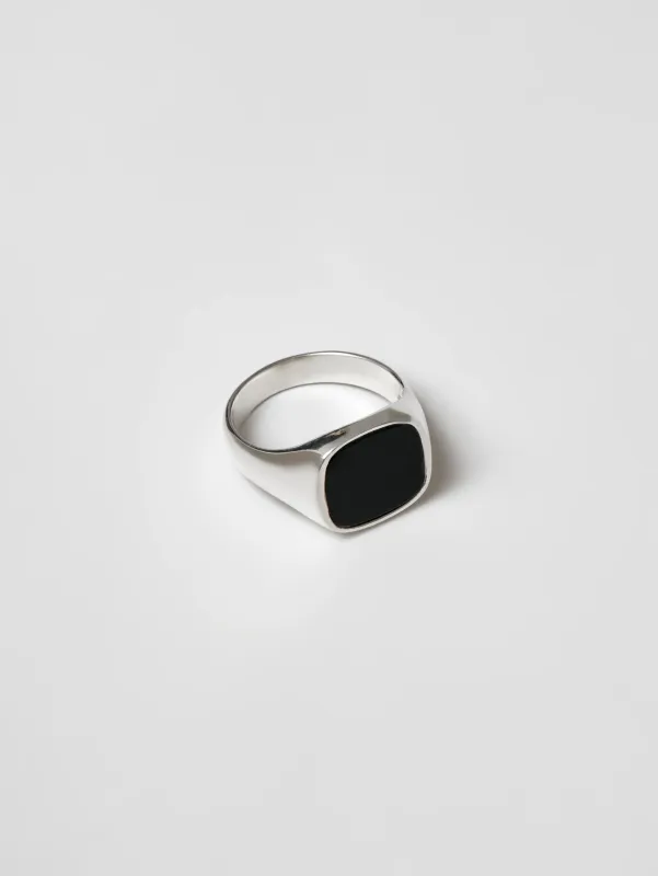 Jules Ring in Onyx and Sterling Silver (Sample) sold by Wolf Circus