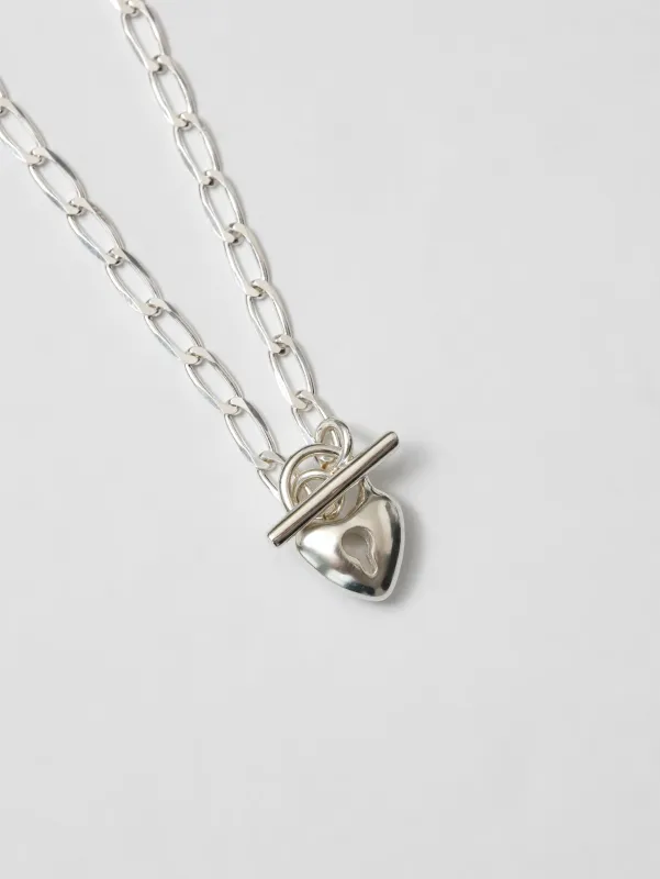 Heart Toggle Necklace in Sterling Silver (Sample) made by Wolf Circus