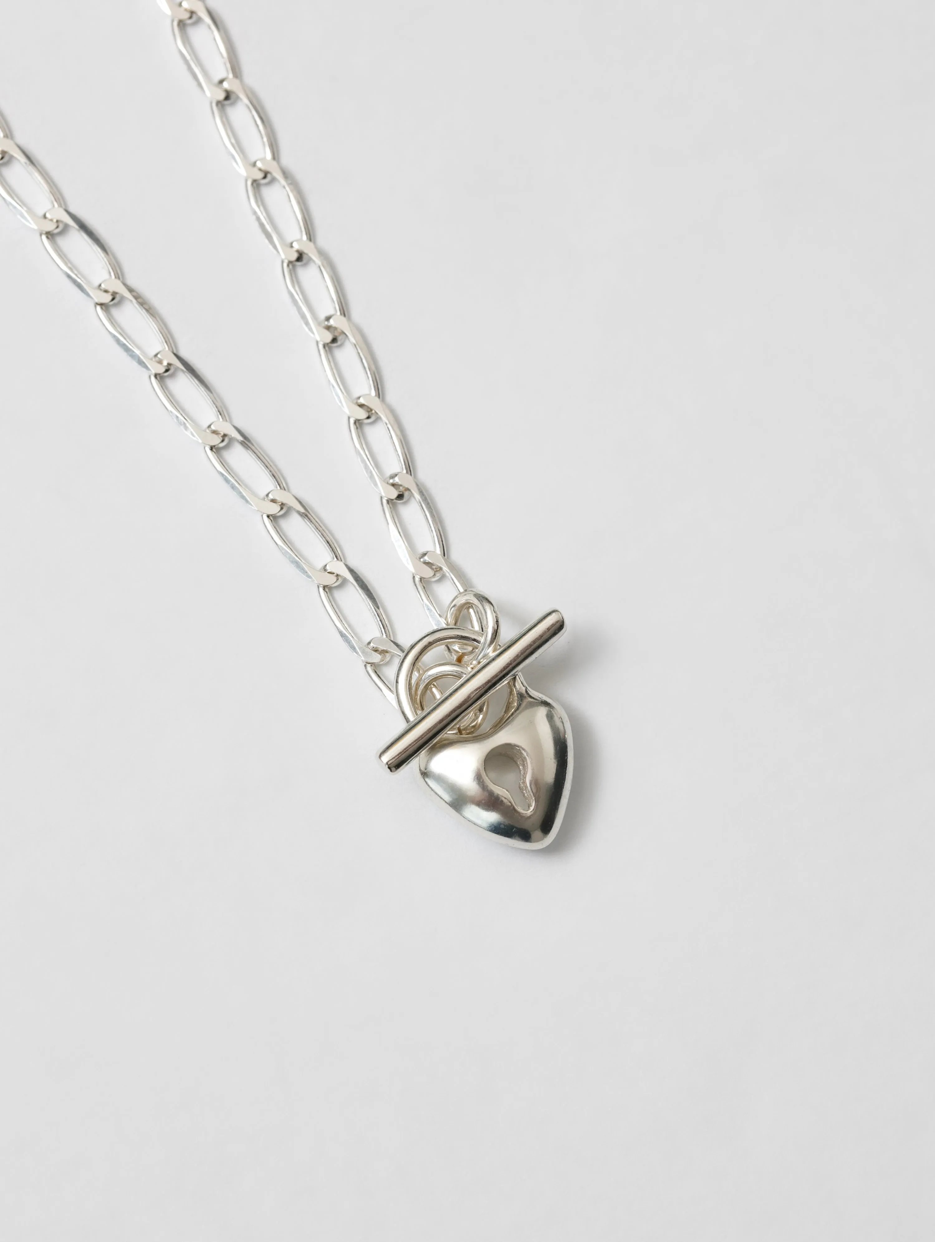 Heart Toggle Necklace in Sterling Silver (Sample) sold by Wolf Circus