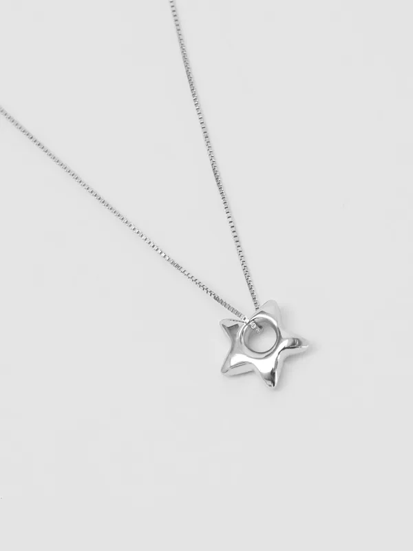 Star Charm Necklace in Sterling Silver made by Wolf Circus