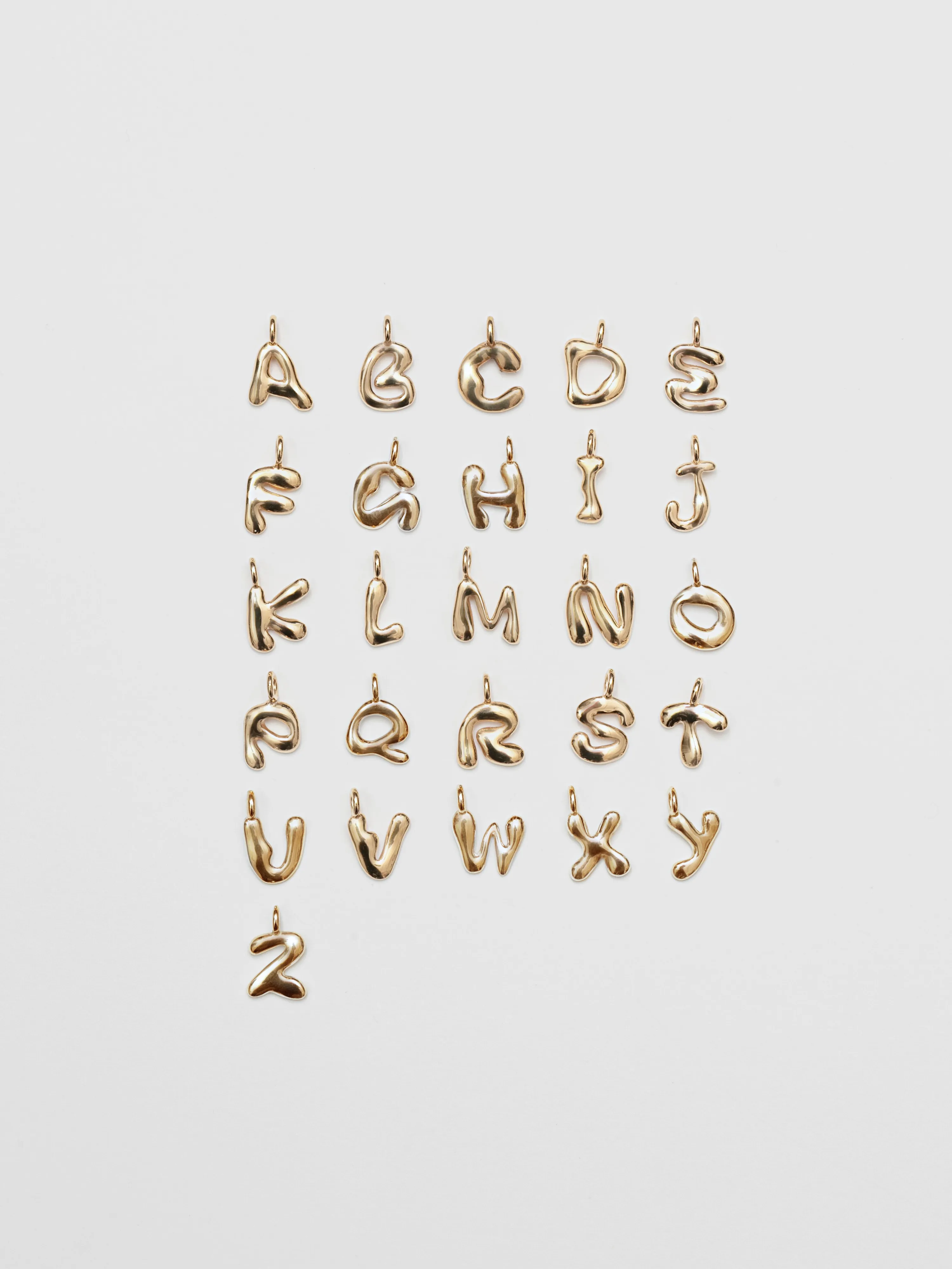 Alphabet Charm Necklace in 14k Solid Gold sold by Wolf Circus product image thumbnail 2