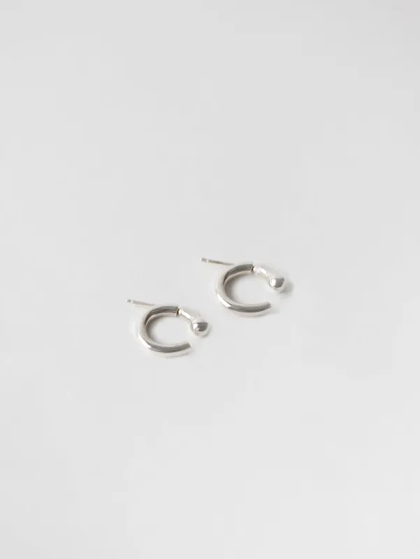 Lo Hoops in Sterling Silver (Sample) sold by Wolf Circus