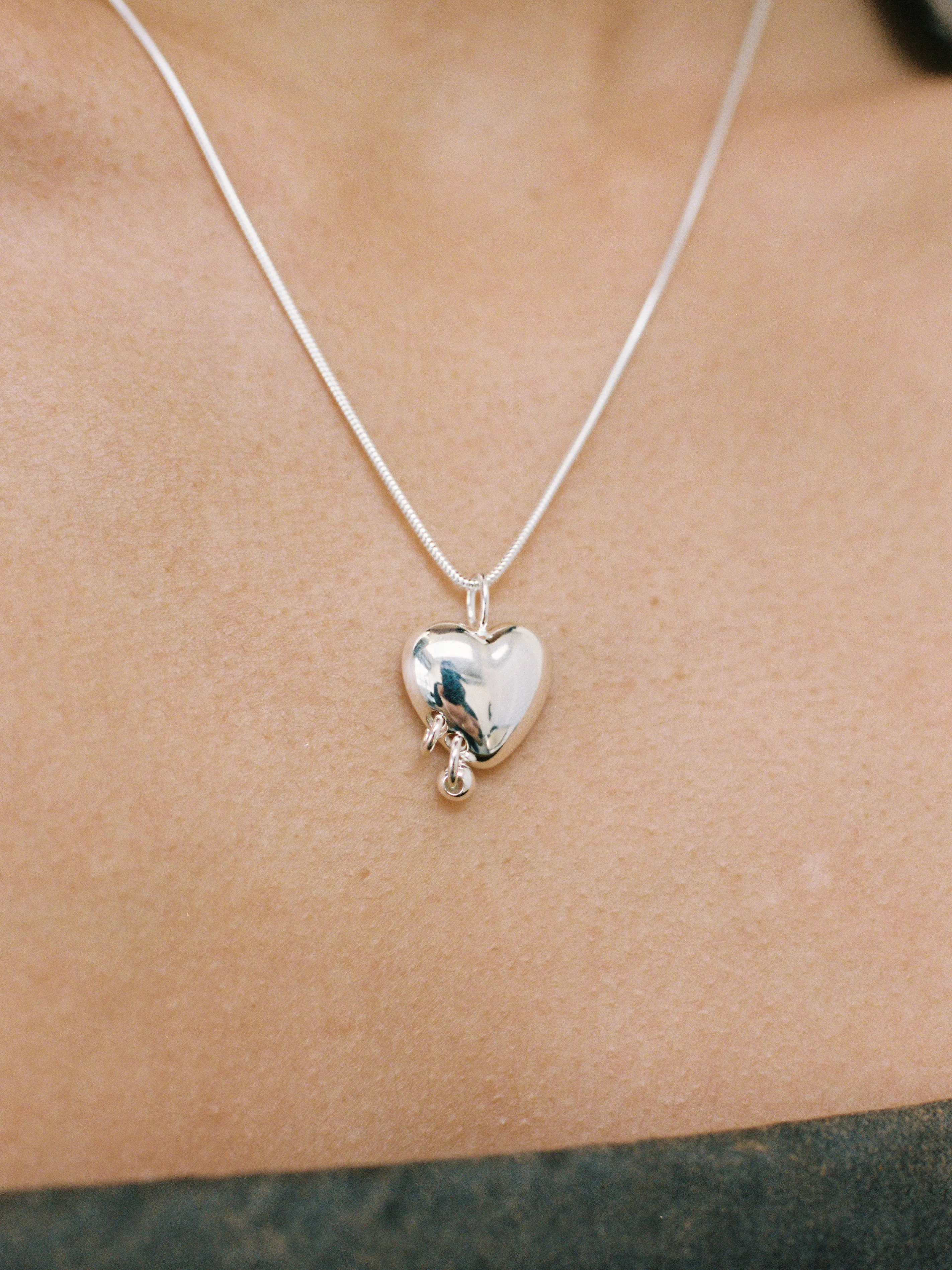 Pierced Heart Necklace in Sterling Silver (Sample) sold by Wolf Circus product image thumbnail 2