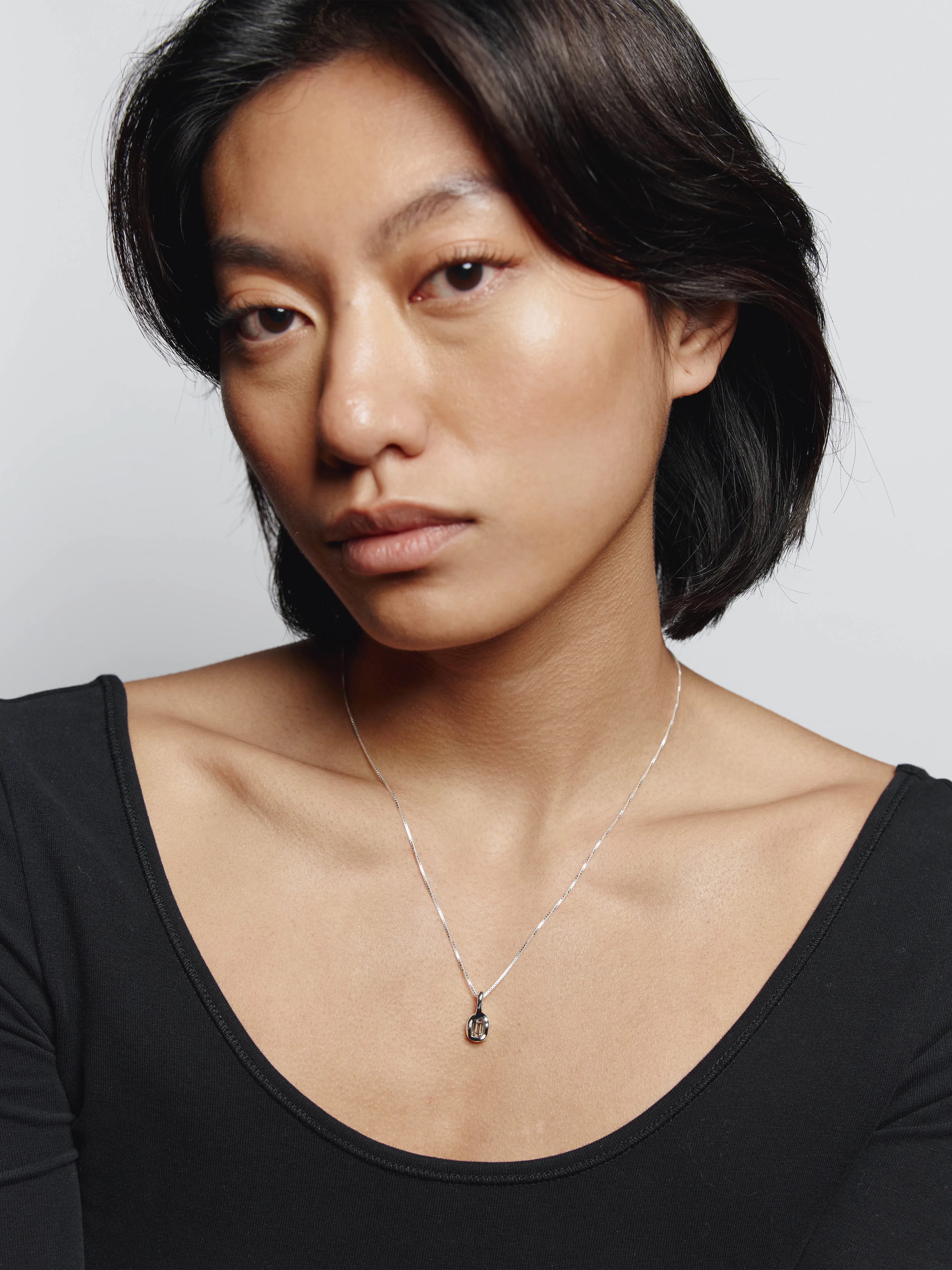 Uma Necklace in Smoke Quartz and Sterling Silver sold by Wolf Circus product image thumbnail 2