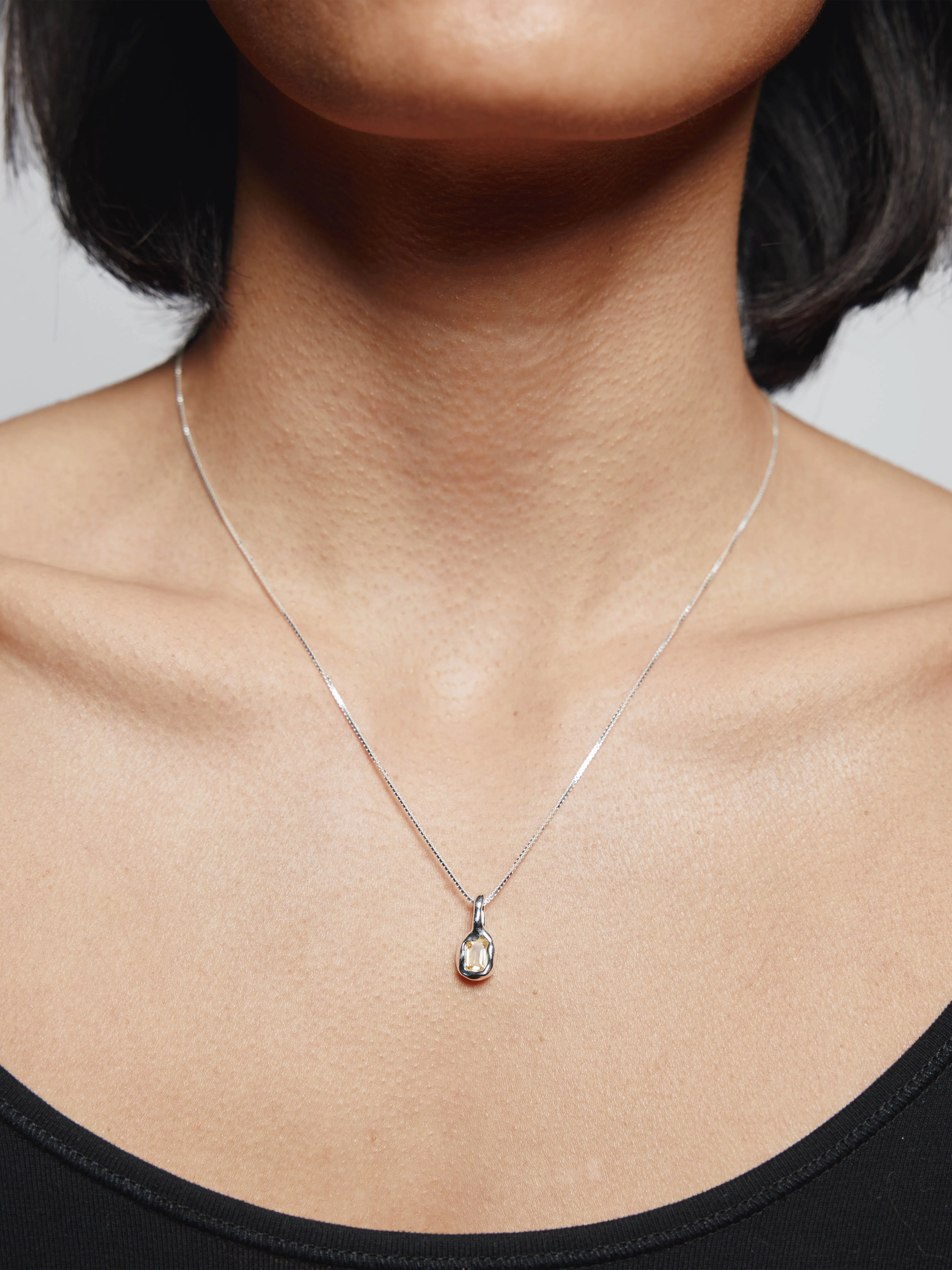 Uma Necklace in Citrine and Sterling Silver sold by Wolf Circus product image thumbnail 3