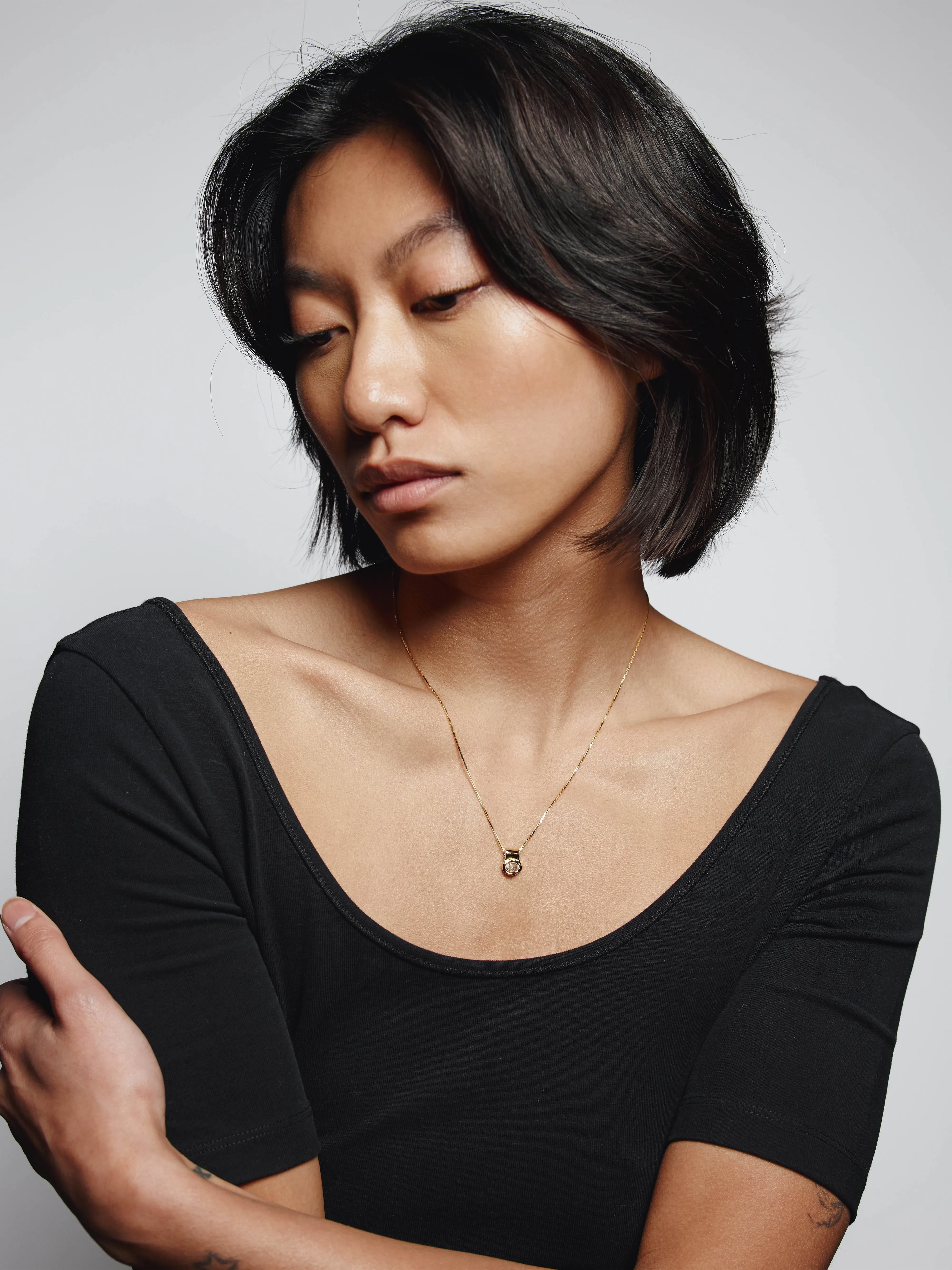 Cora Necklace in White Topaz and Gold sold by Wolf Circus product image thumbnail 2