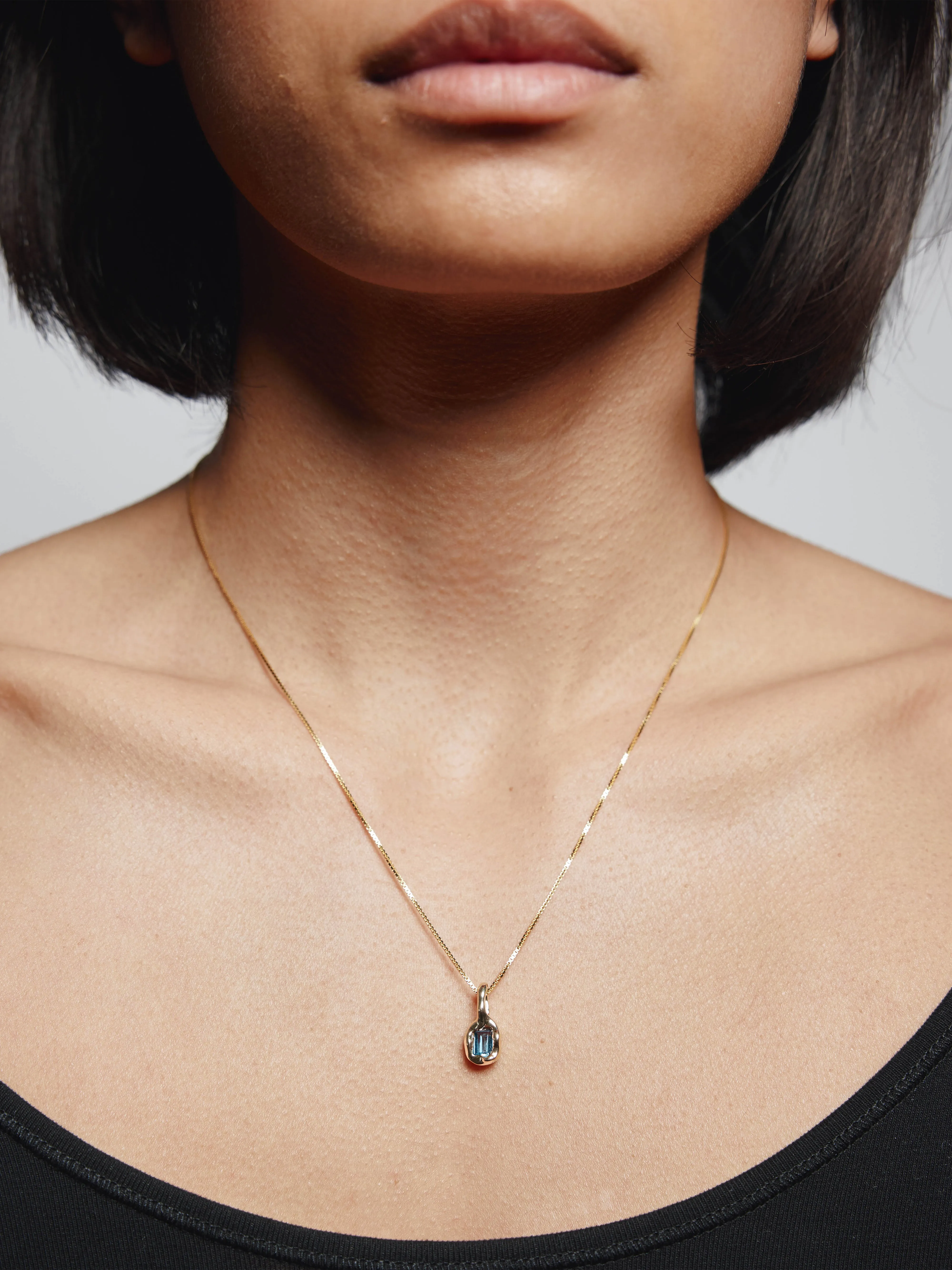 Uma Necklace in Blue Topaz and Gold sold by Wolf Circus product image thumbnail 2