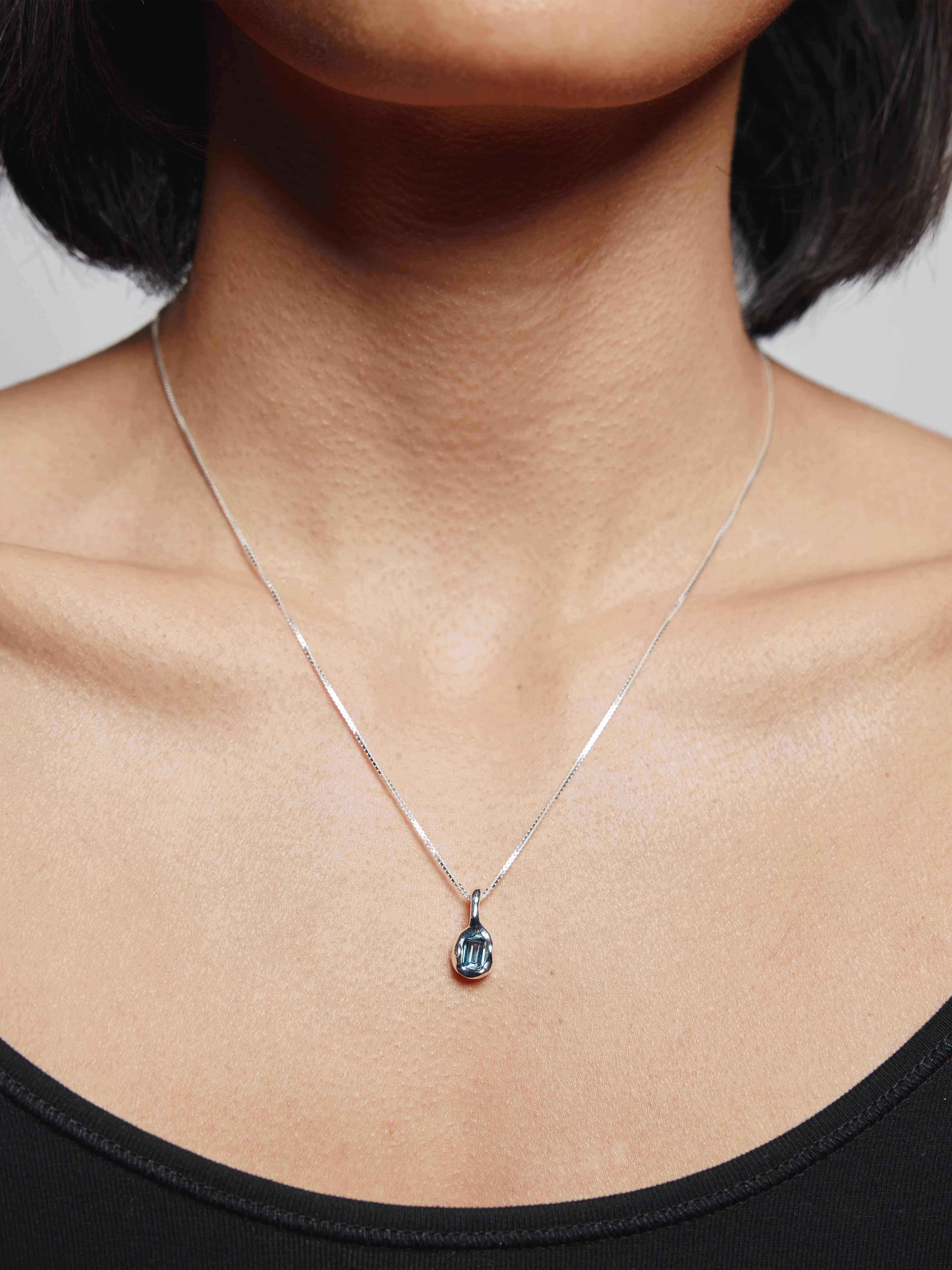 Uma Necklace in Blue Topaz and Sterling Silver sold by Wolf Circus product image thumbnail 3