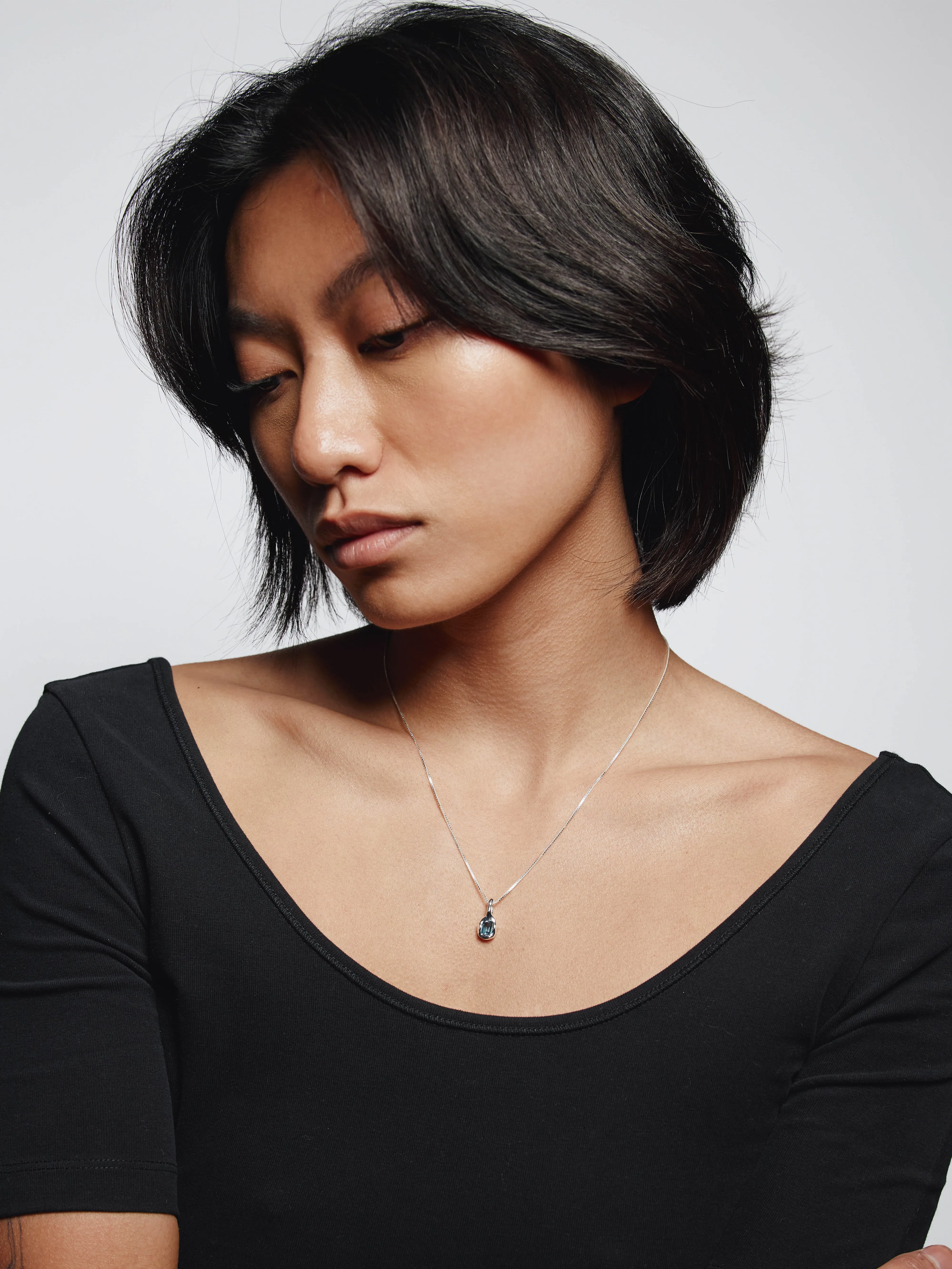 Uma Necklace in Blue Topaz and Sterling Silver sold by Wolf Circus product image thumbnail 2