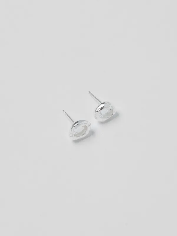 Cora Studs in White Topaz and Sterling Silver made by Wolf Circus