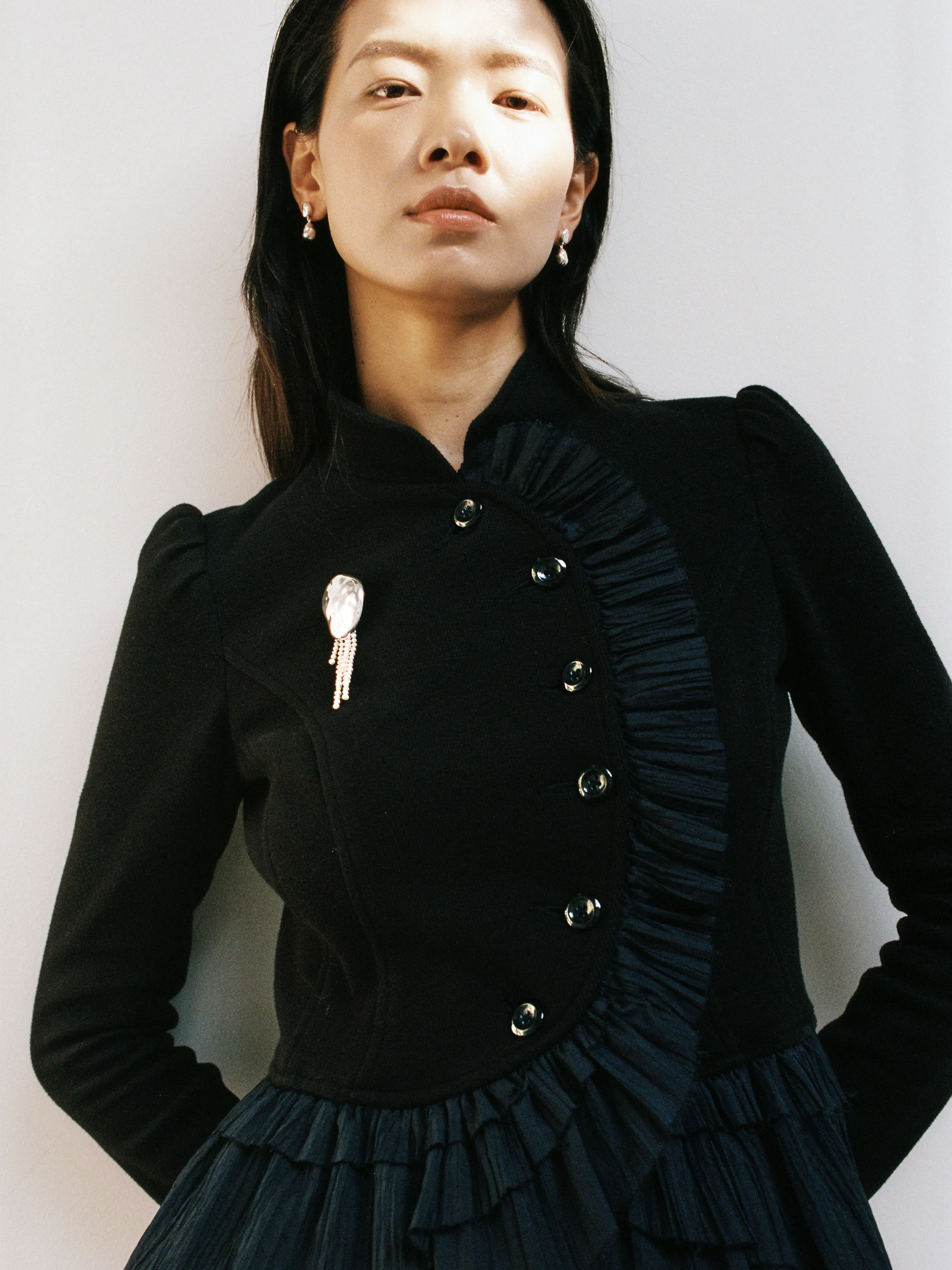 Bean Pearl Brooch in Silver sold by Wolf Circus product image thumbnail 2