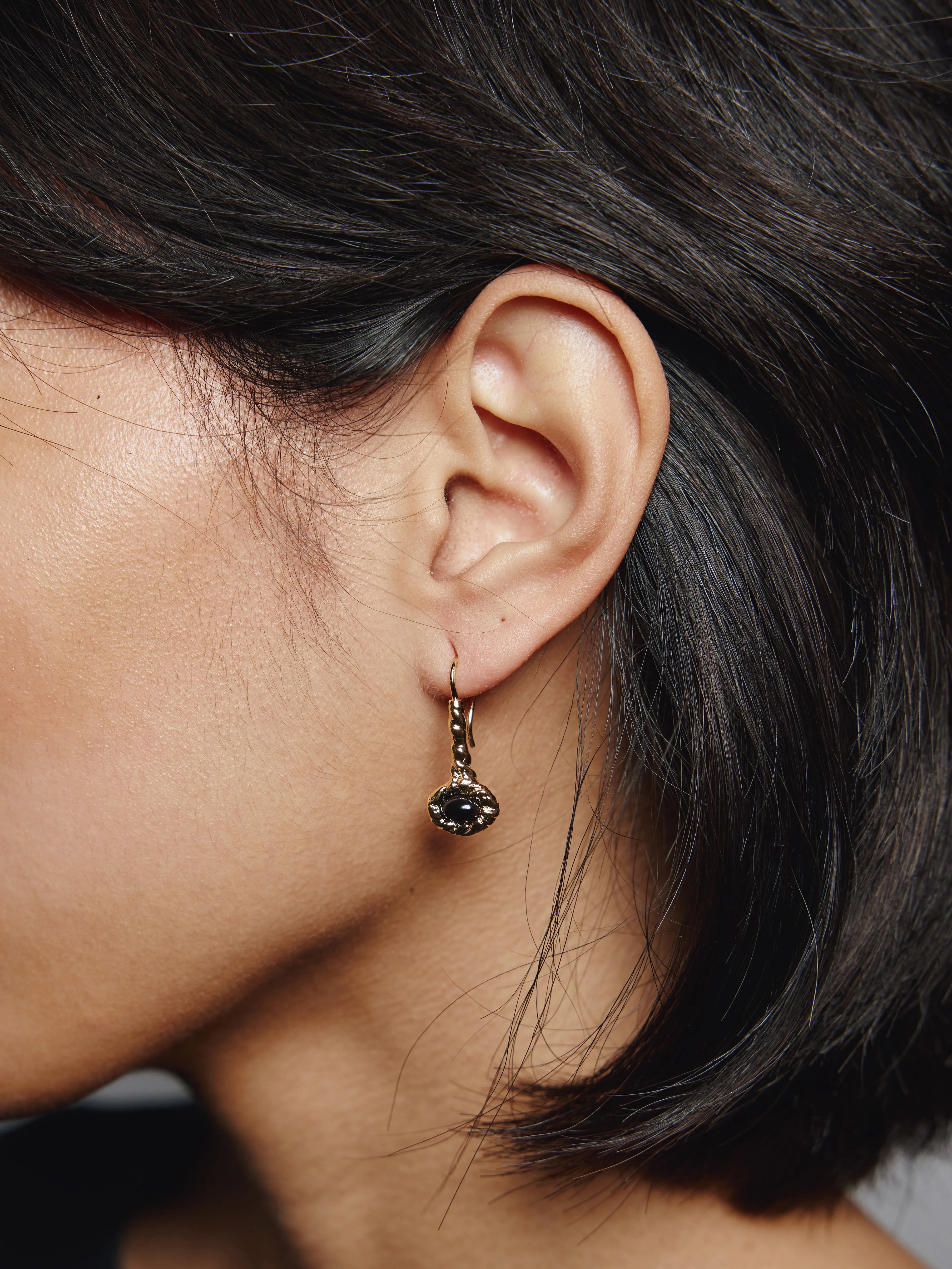 Georgia Earrings in Onyx and Gold (Sample) sold by Wolf Circus product image thumbnail 2