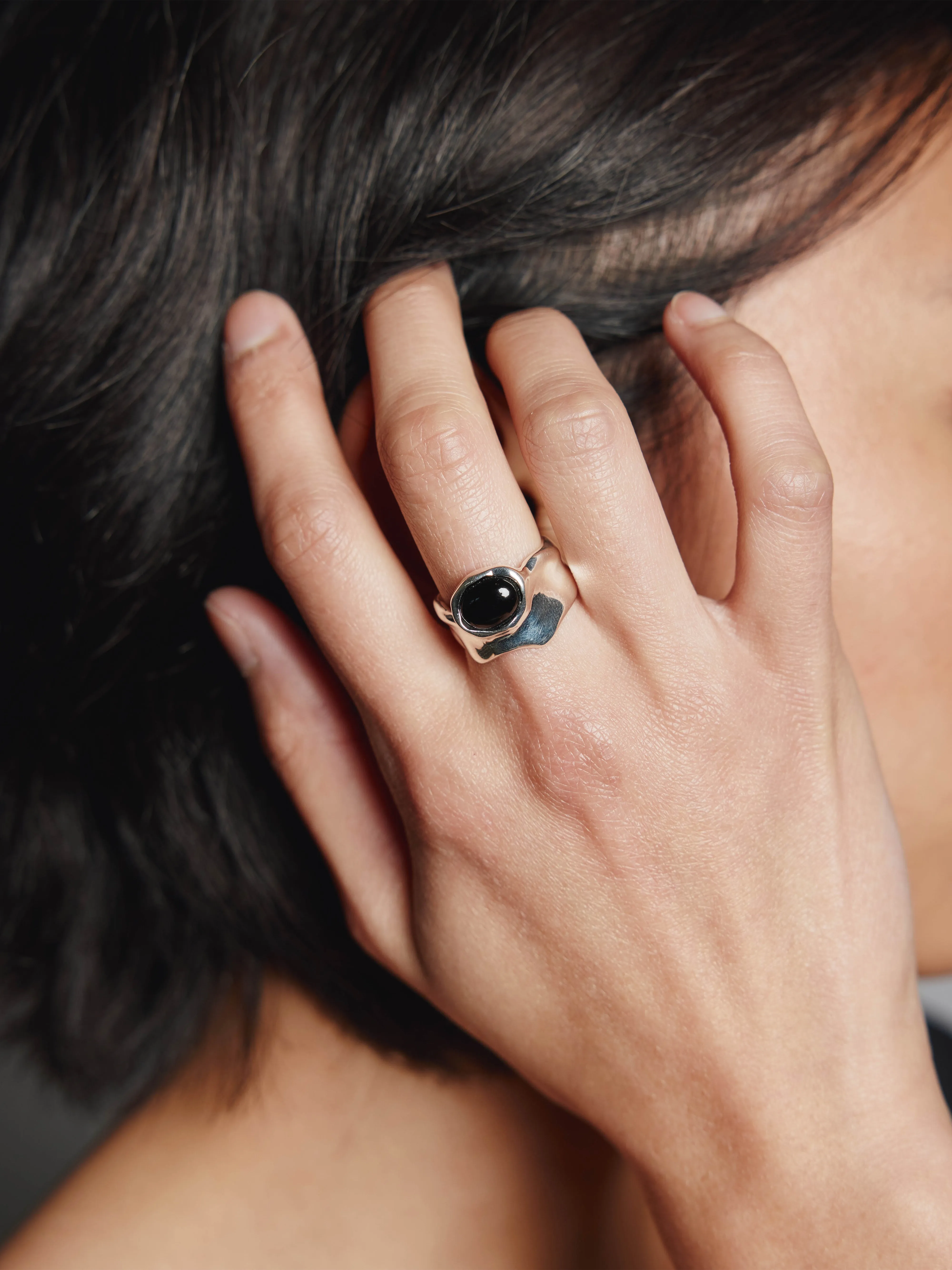 Imogen Ring in Onyx and Sterling Silver sold by Wolf Circus product image thumbnail 2