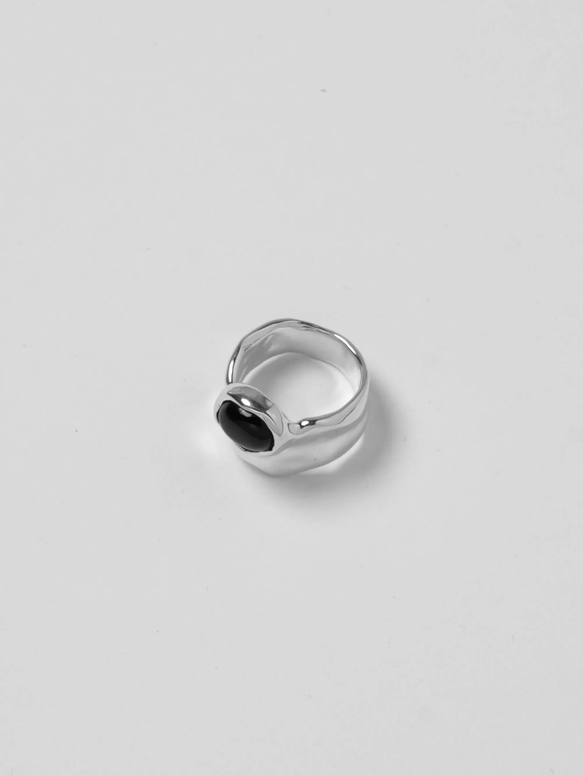 Imogen Ring in Onyx and Sterling Silver sold by Wolf Circus