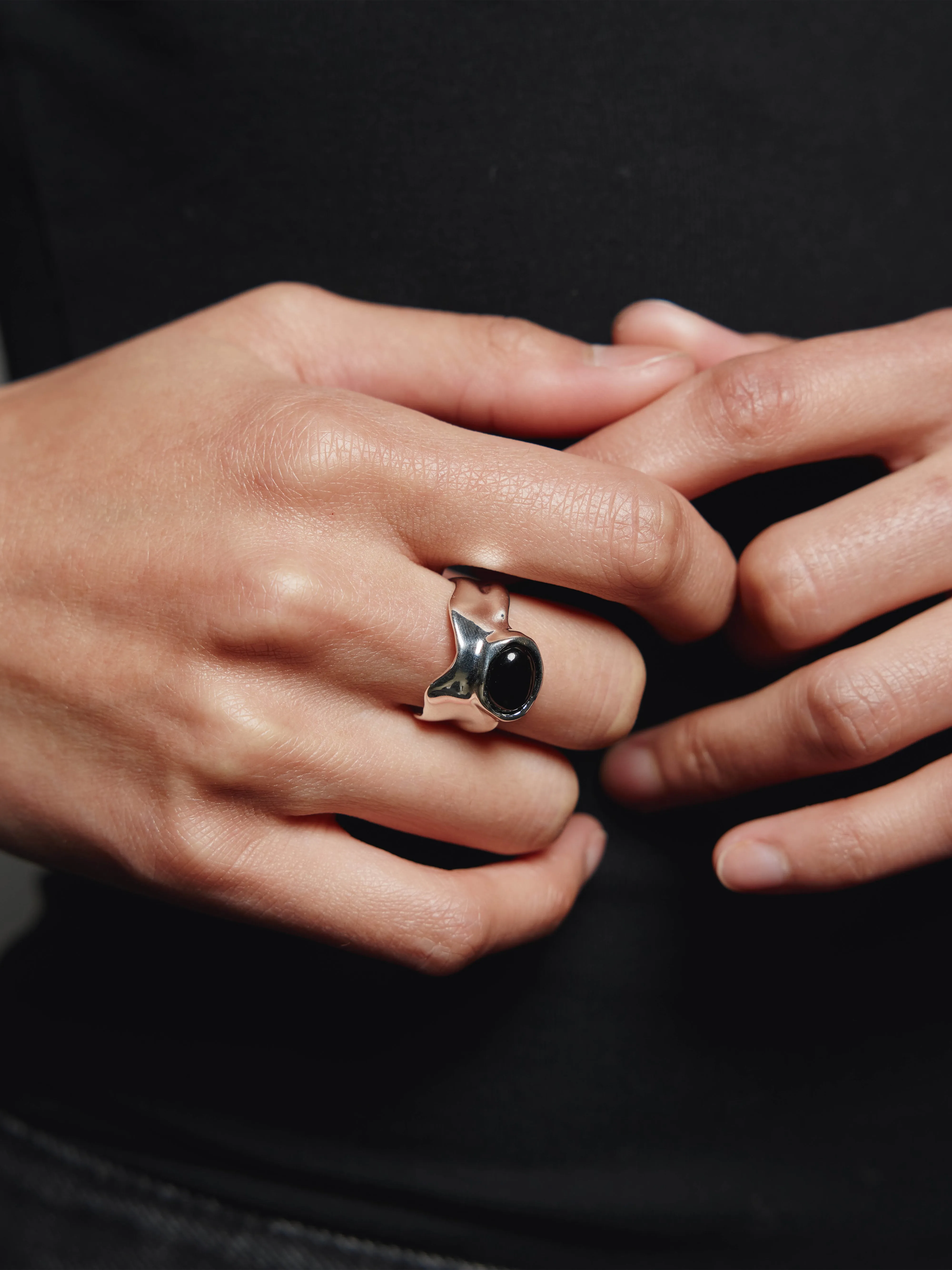 Imogen Ring in Onyx and Sterling Silver sold by Wolf Circus product image thumbnail 3