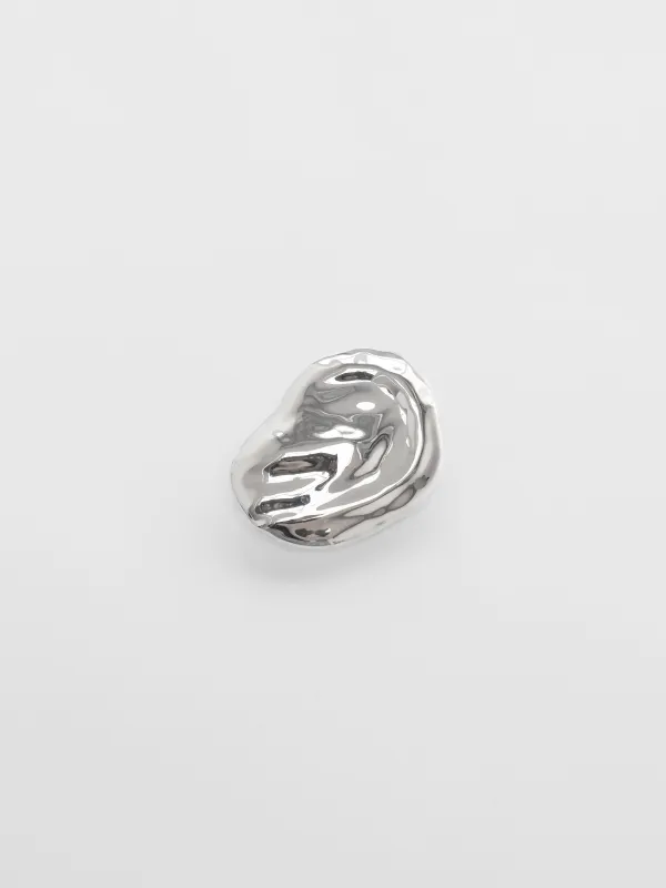 Bean Hair Barrette in Silver (Sample) made by Wolf Circus