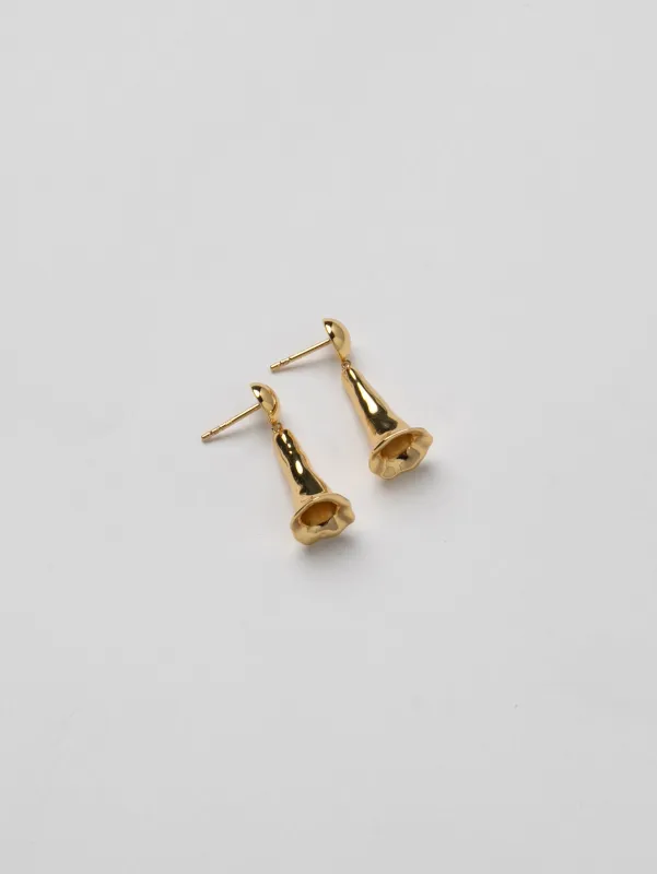 Iris Earrings in Gold made by Wolf Circus
