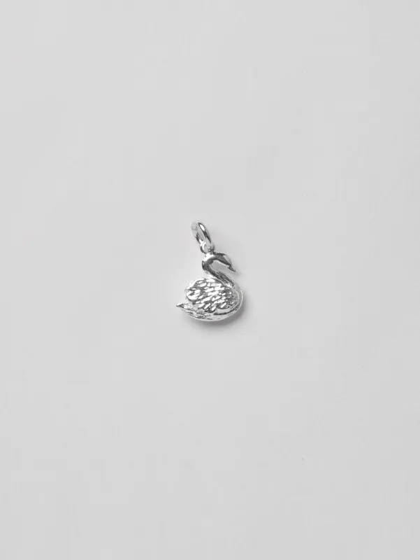 Swan Charm in Sterling Silver made by Wolf Circus