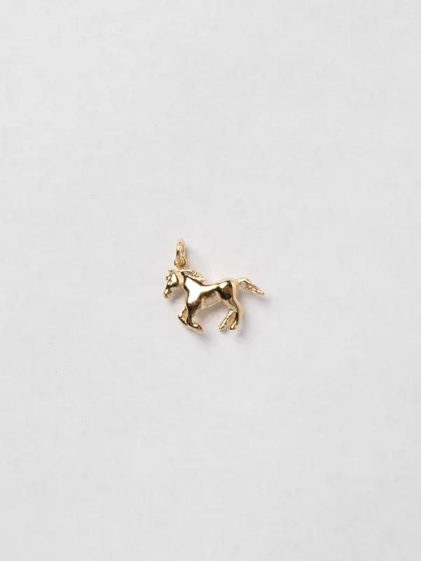 Horse Charm in Gold made by Wolf Circus