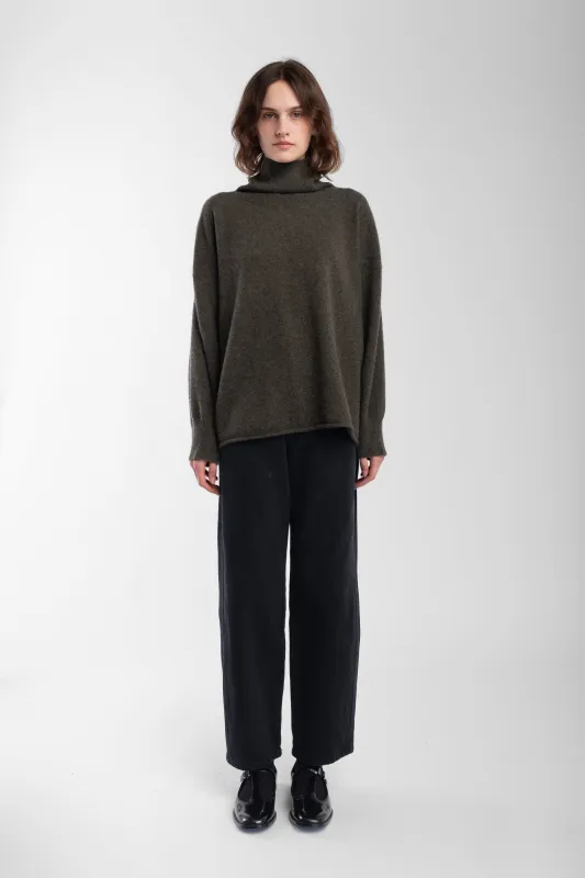 Cypress Cashmere High Neck Sweater made by Micaela Greg