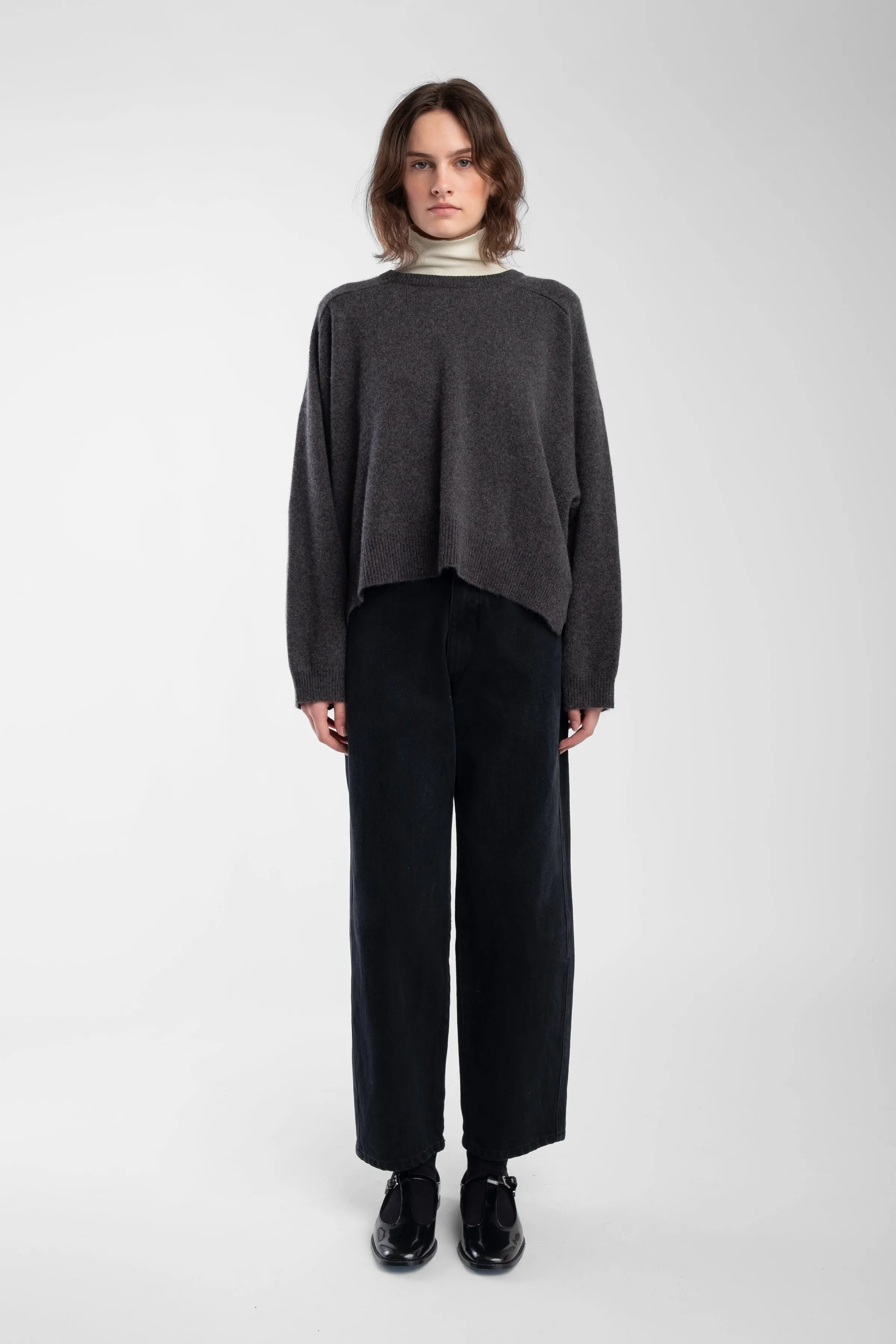 Charcoal Cashmere Shell Sweater sold by Micaela Greg