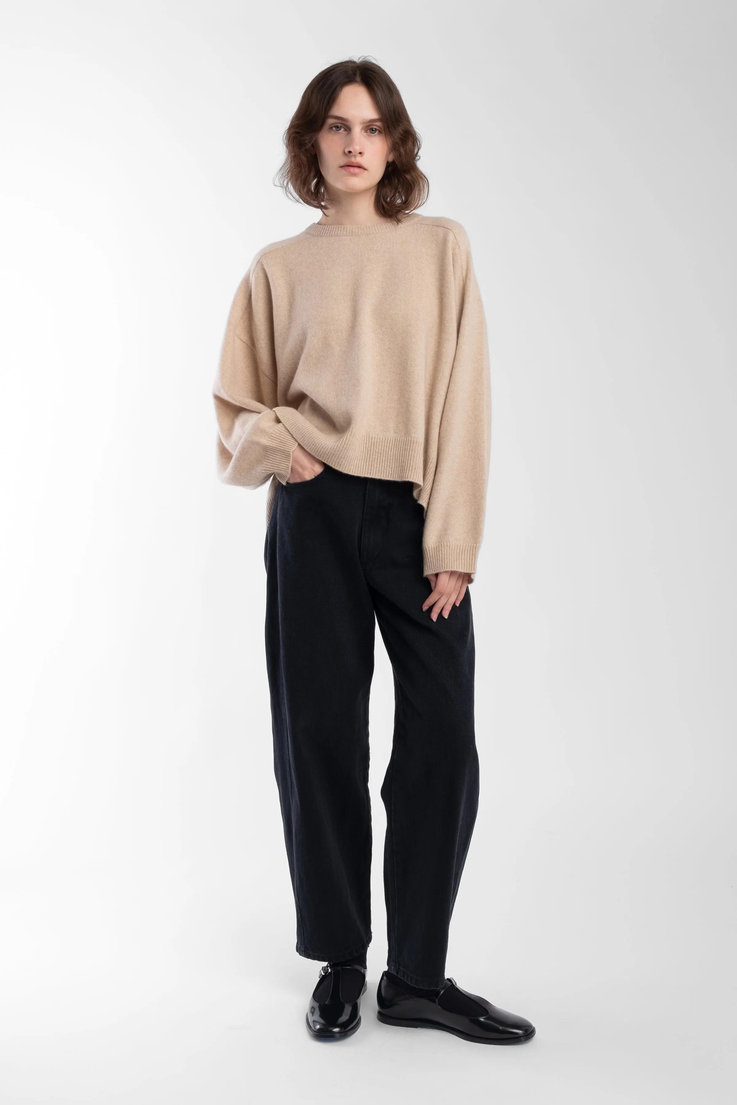 Sand Cashmere Shell Sweater sold by Micaela Greg product image thumbnail 4