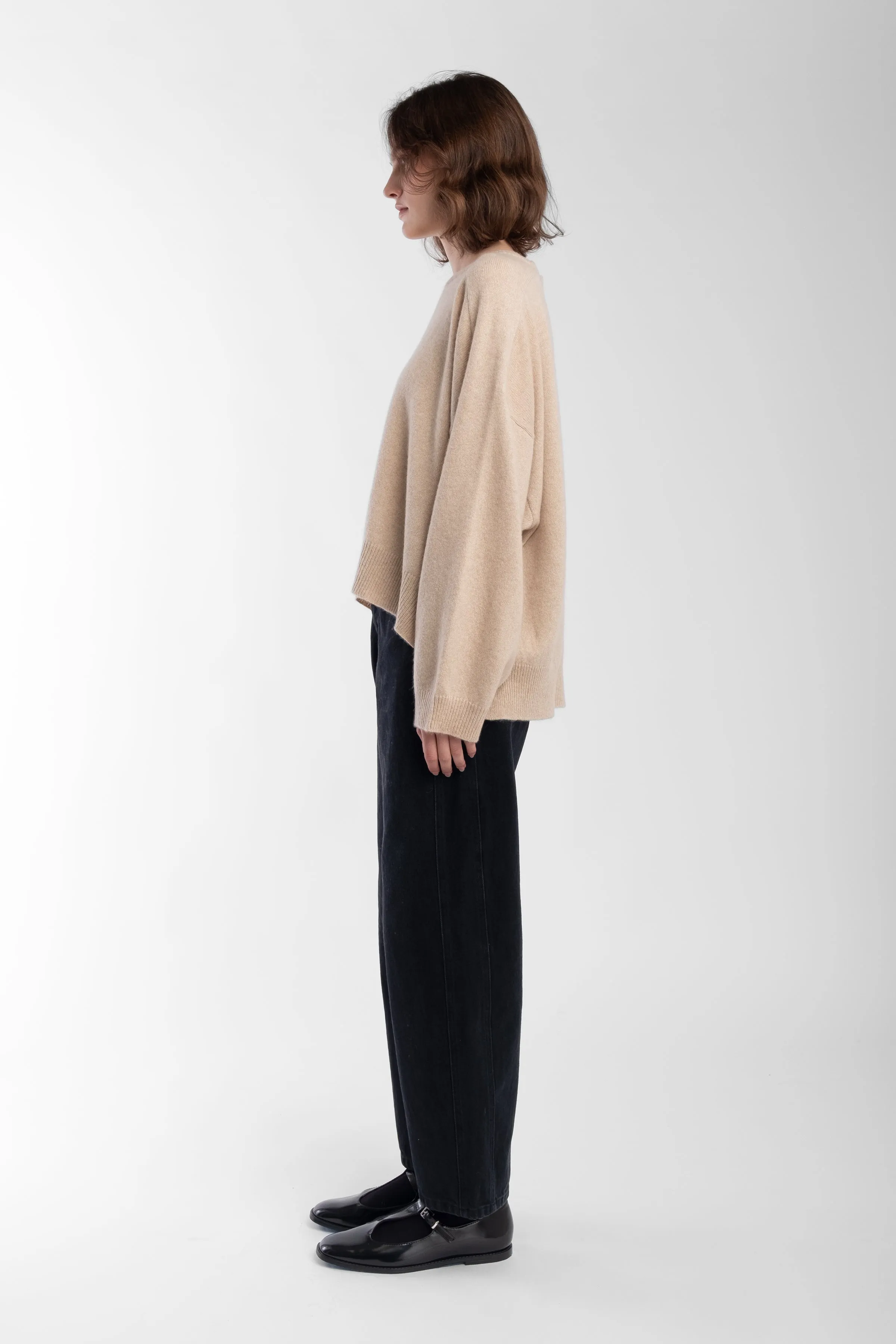 Sand Cashmere Shell Sweater sold by Micaela Greg product image thumbnail 3